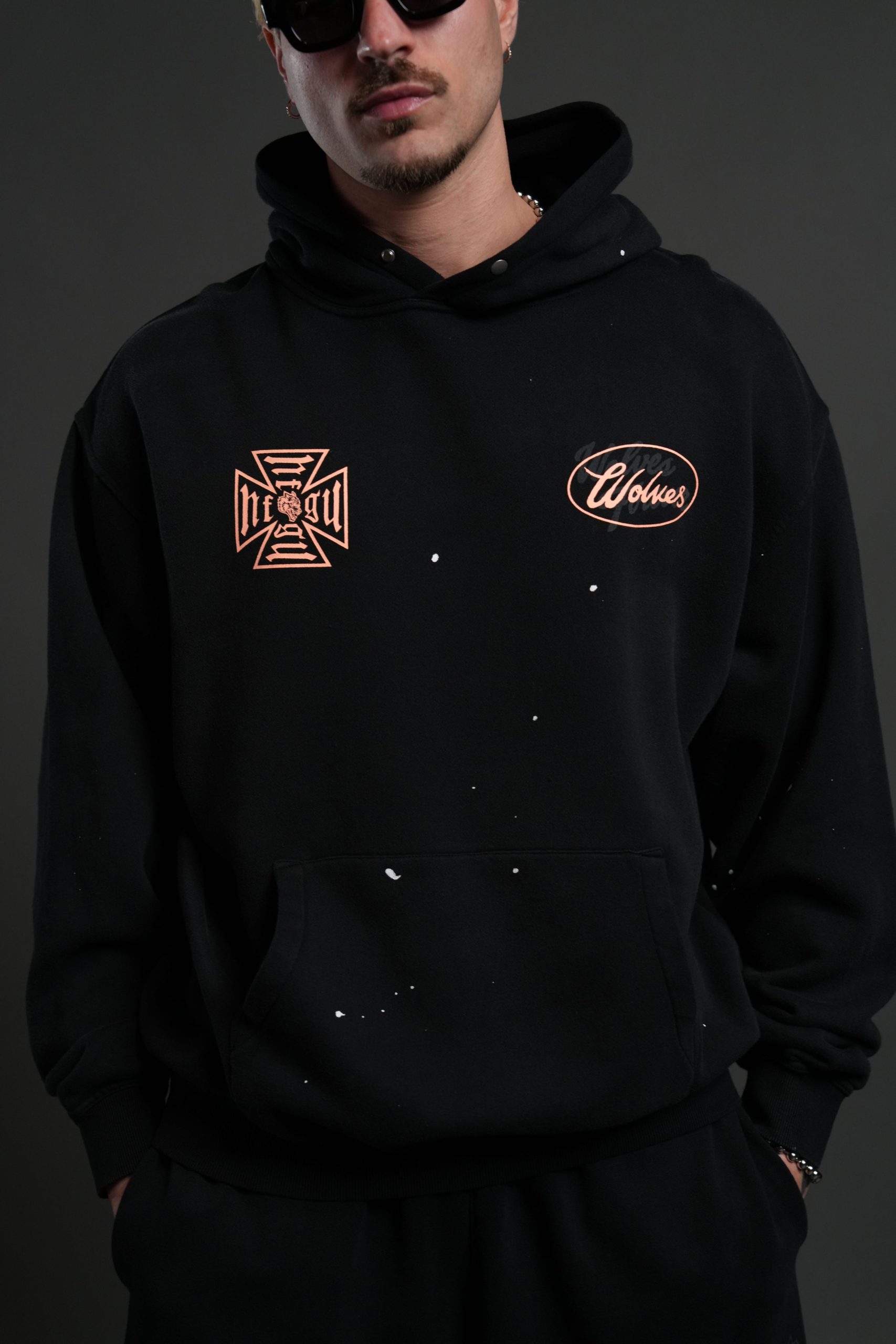 DSA FRVR Pierce Hoodie in Black Drift Wash - Image 5