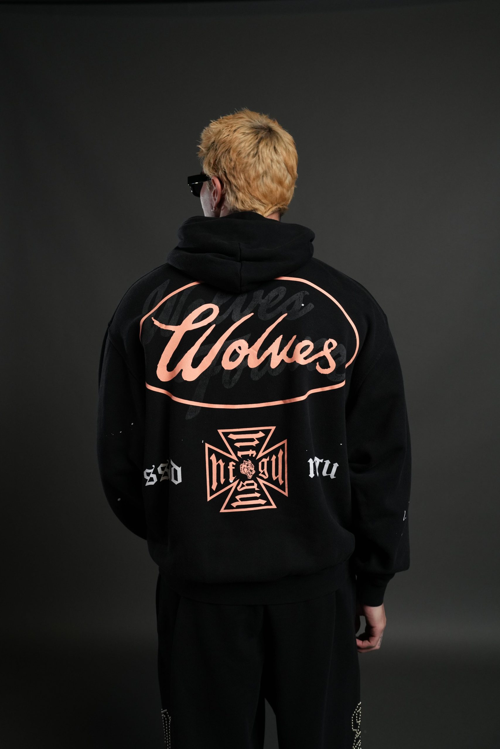 DSA FRVR Pierce Hoodie in Black Drift Wash - Image 4