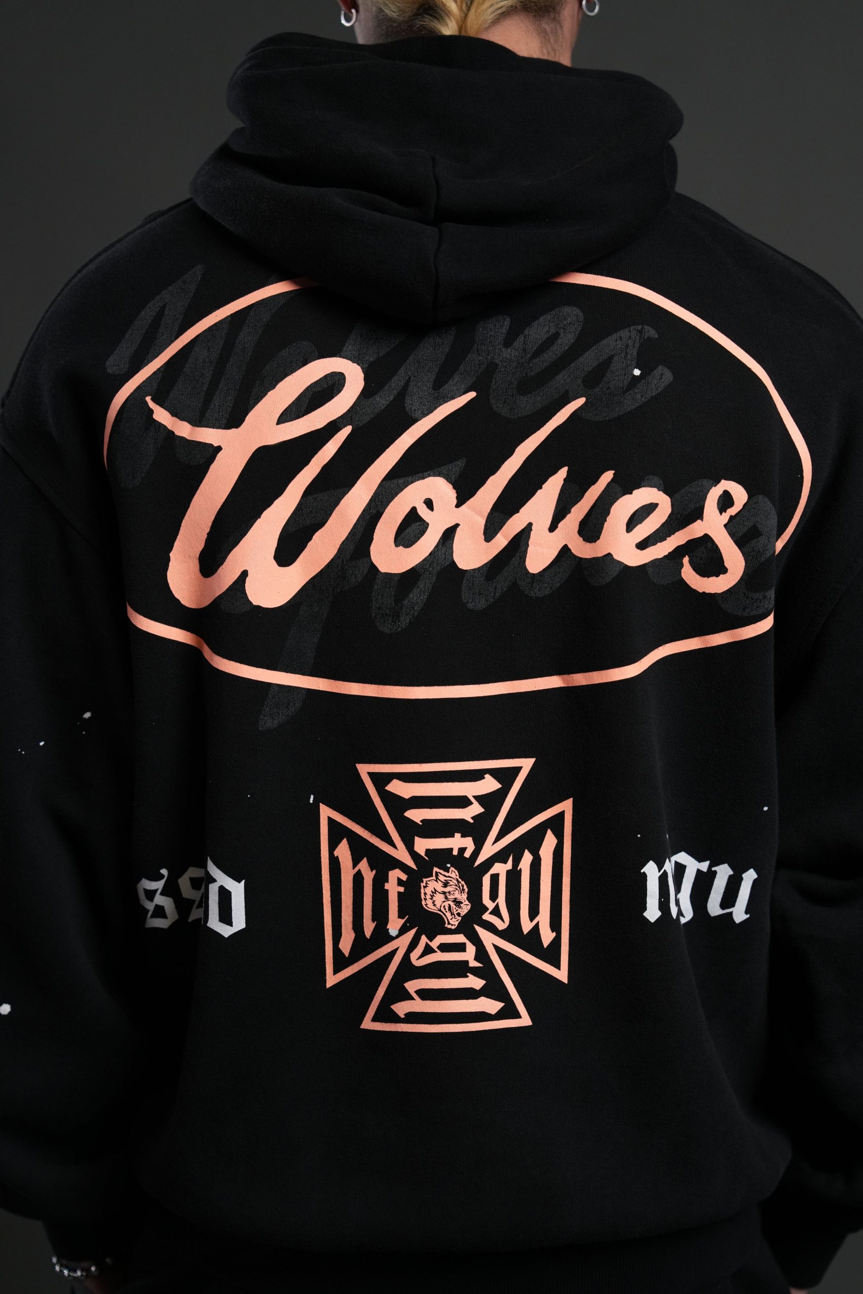 DSA FRVR Pierce Hoodie in Black Drift Wash - Image 6