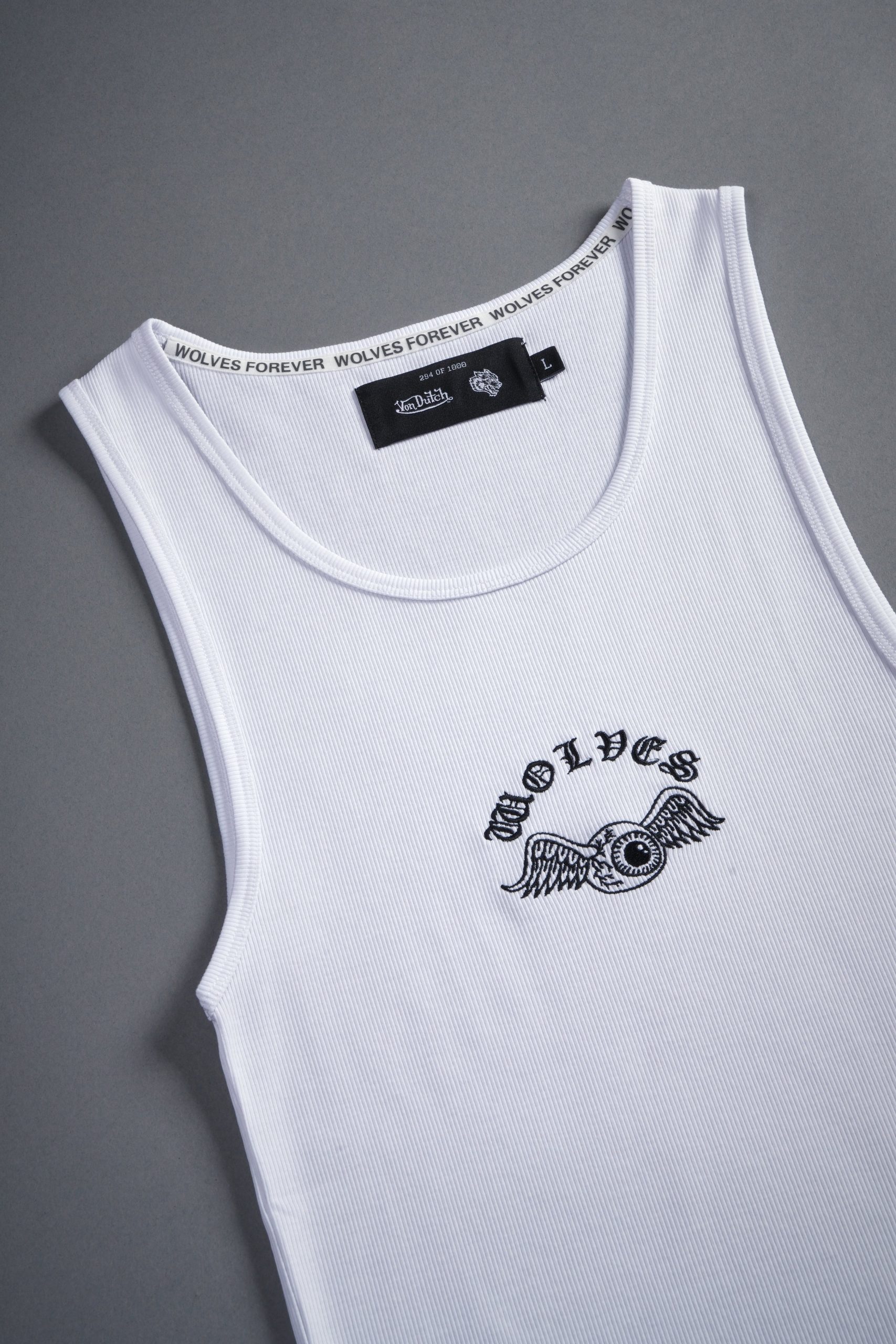 VD Chopper Ribbed Tank V2 in White - Image 7