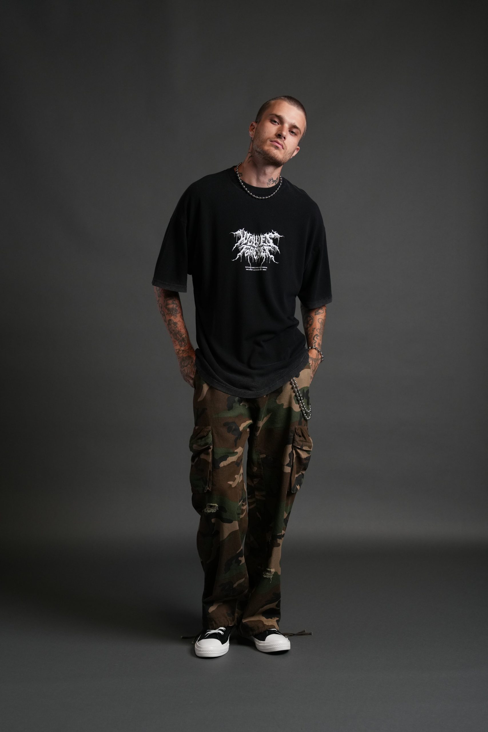 Our Blood Premium Oversized Tee in Black - Image 5