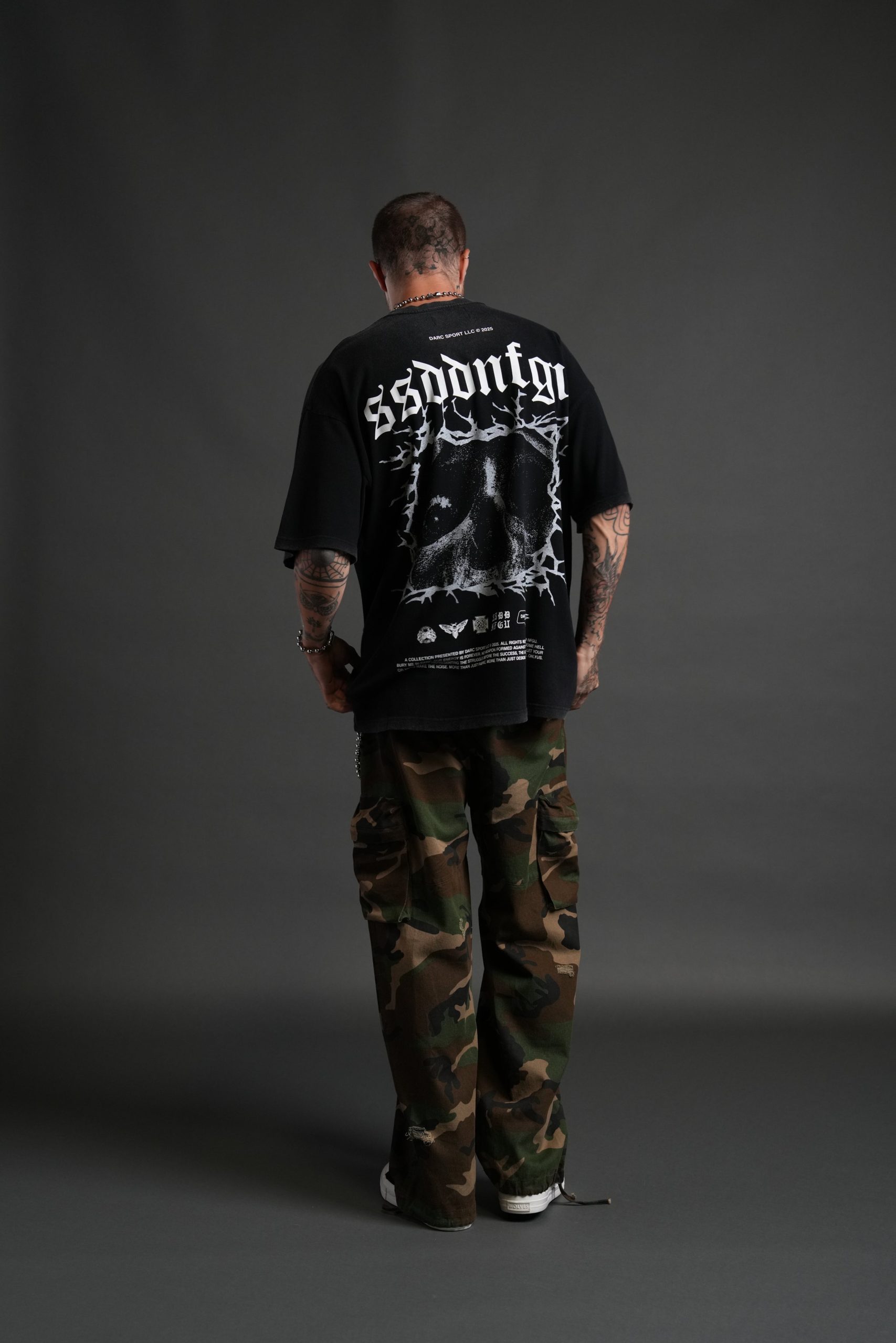 Our Blood Premium Oversized Tee in Black - Image 6
