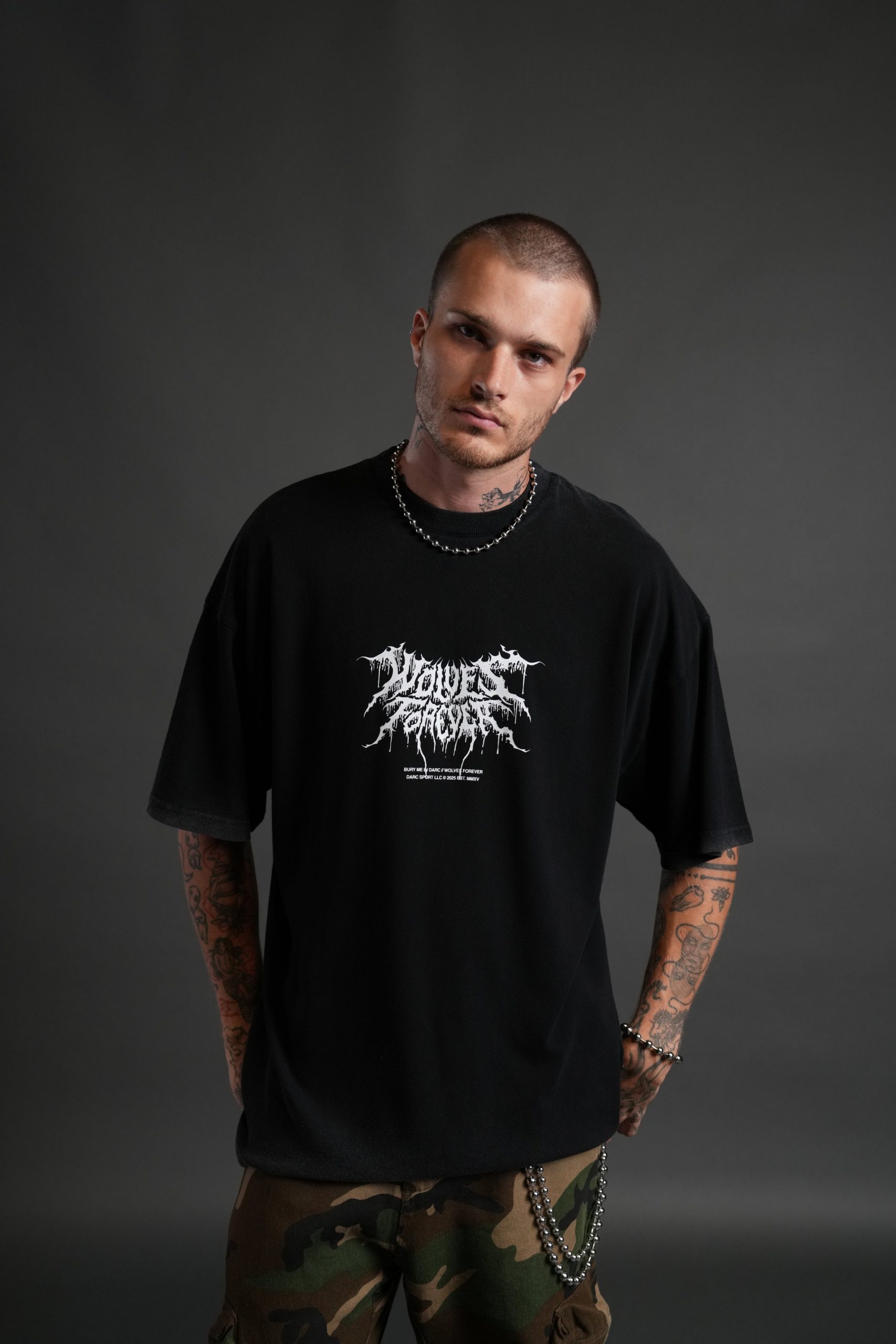 Our Blood Premium Oversized Tee in Black - Image 2