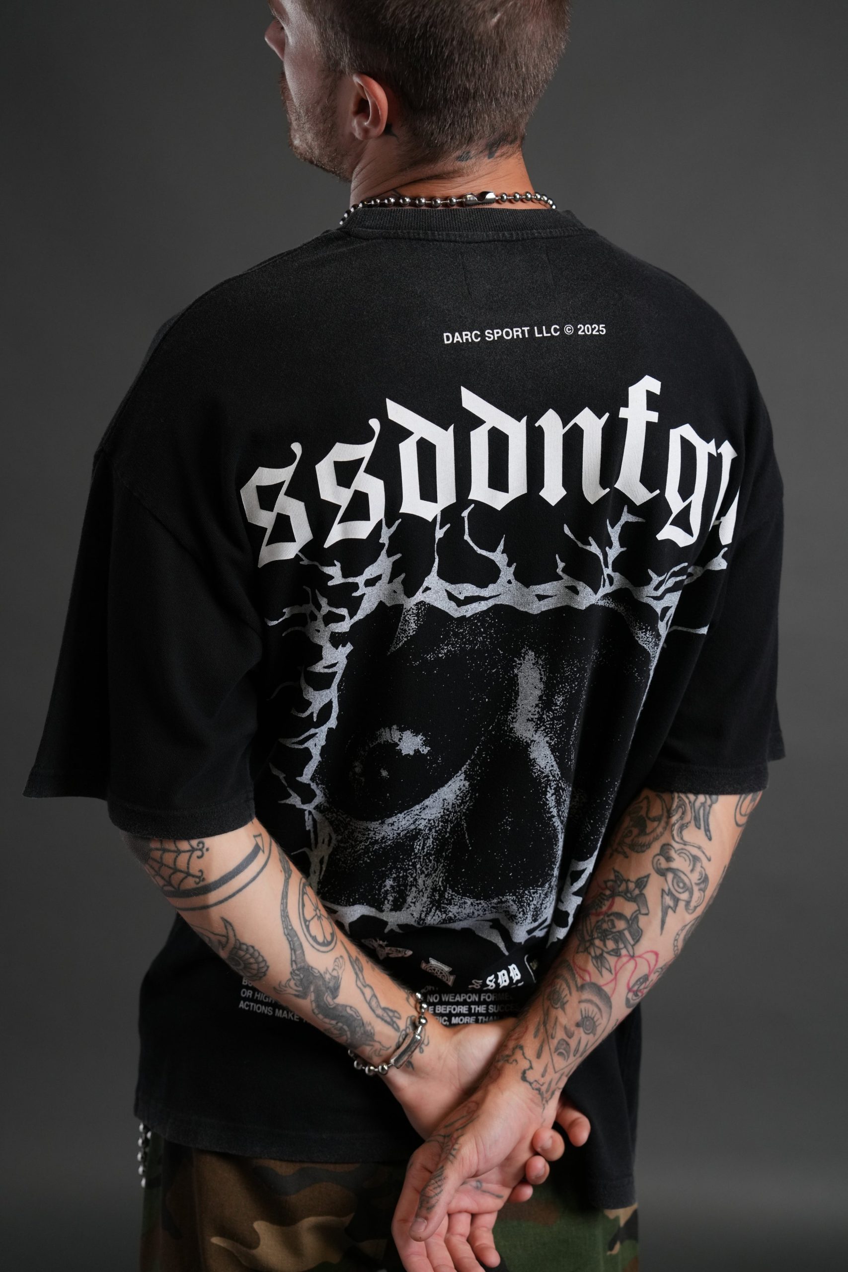 Our Blood Premium Oversized Tee in Black - Image 8