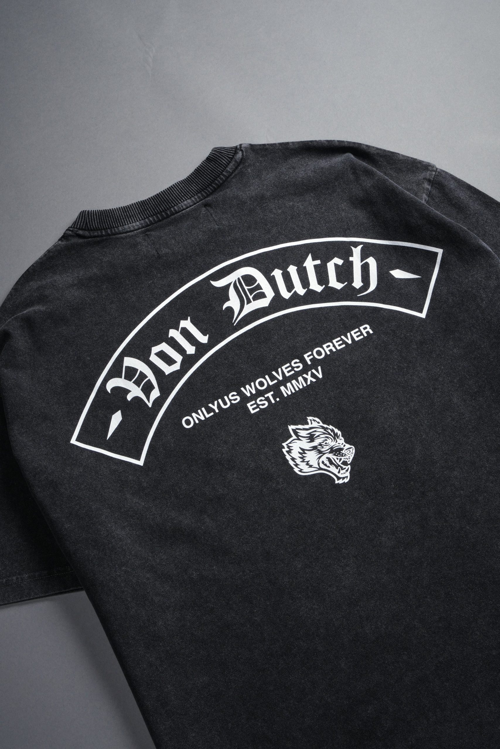 Darc Covenant Grunge Mid-Length Raw Hem Tee in Black - Image 7