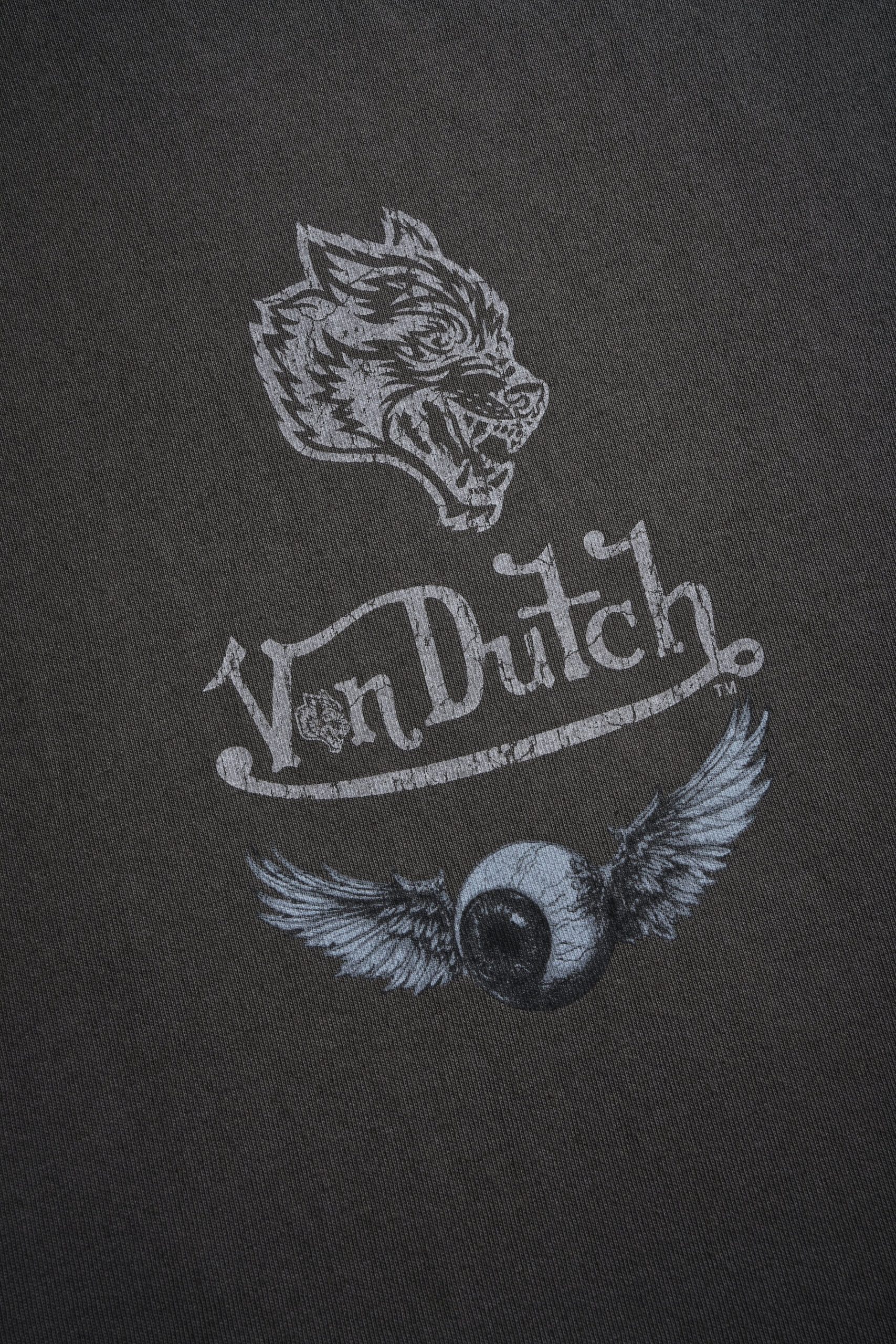 Take-Off Grunge Cut-Off Mid-Length Raw Hem Tee in Wolf Gray - Image 7