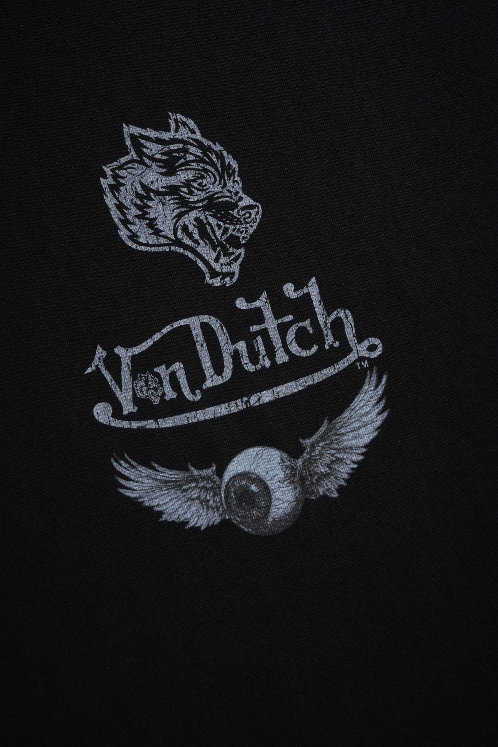 Take-Off Grunge Cut-Off Mid-Length Raw Hem Tee in Black - Image 7