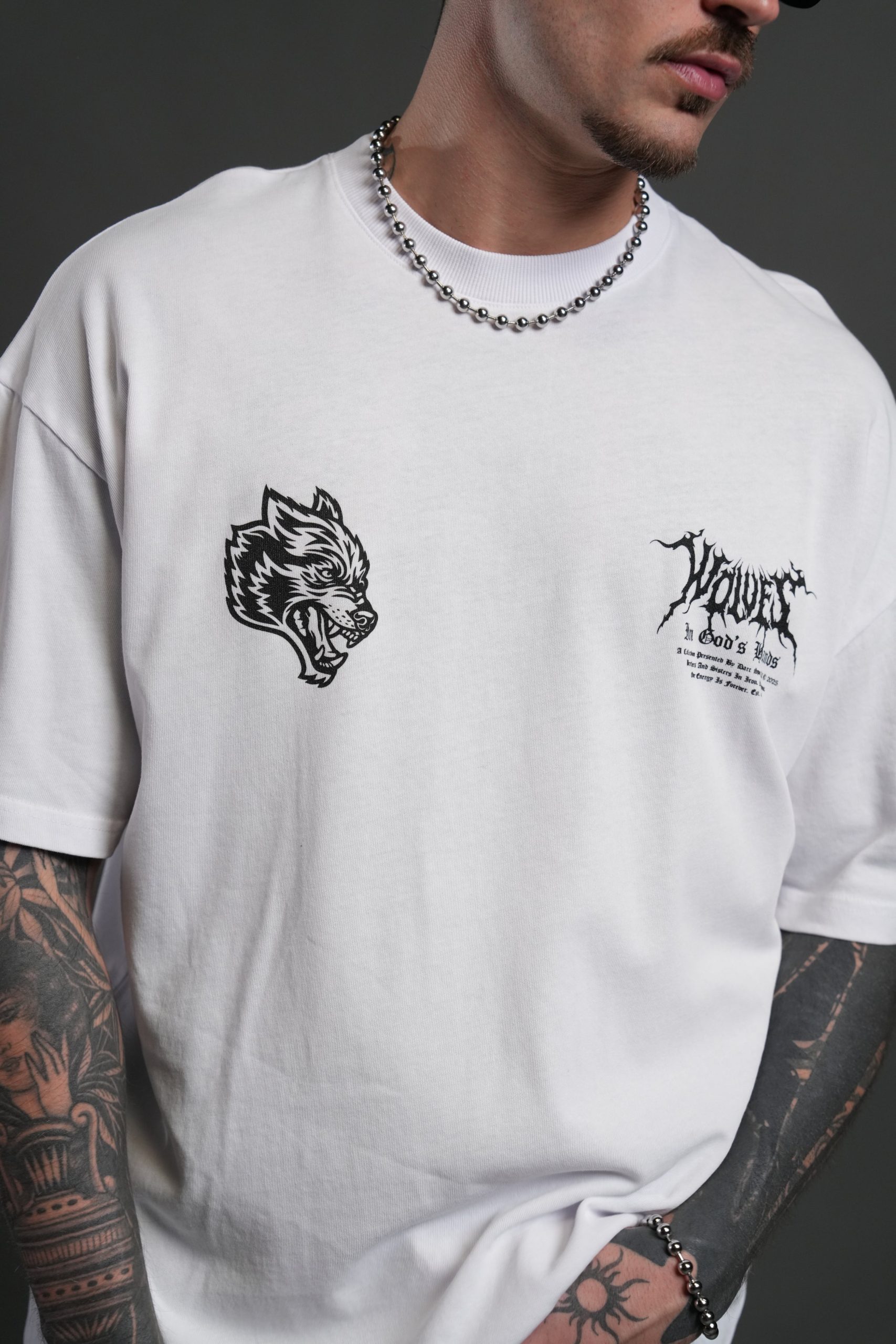 Through The Clouds Premium Oversized Tee in White - Image 7