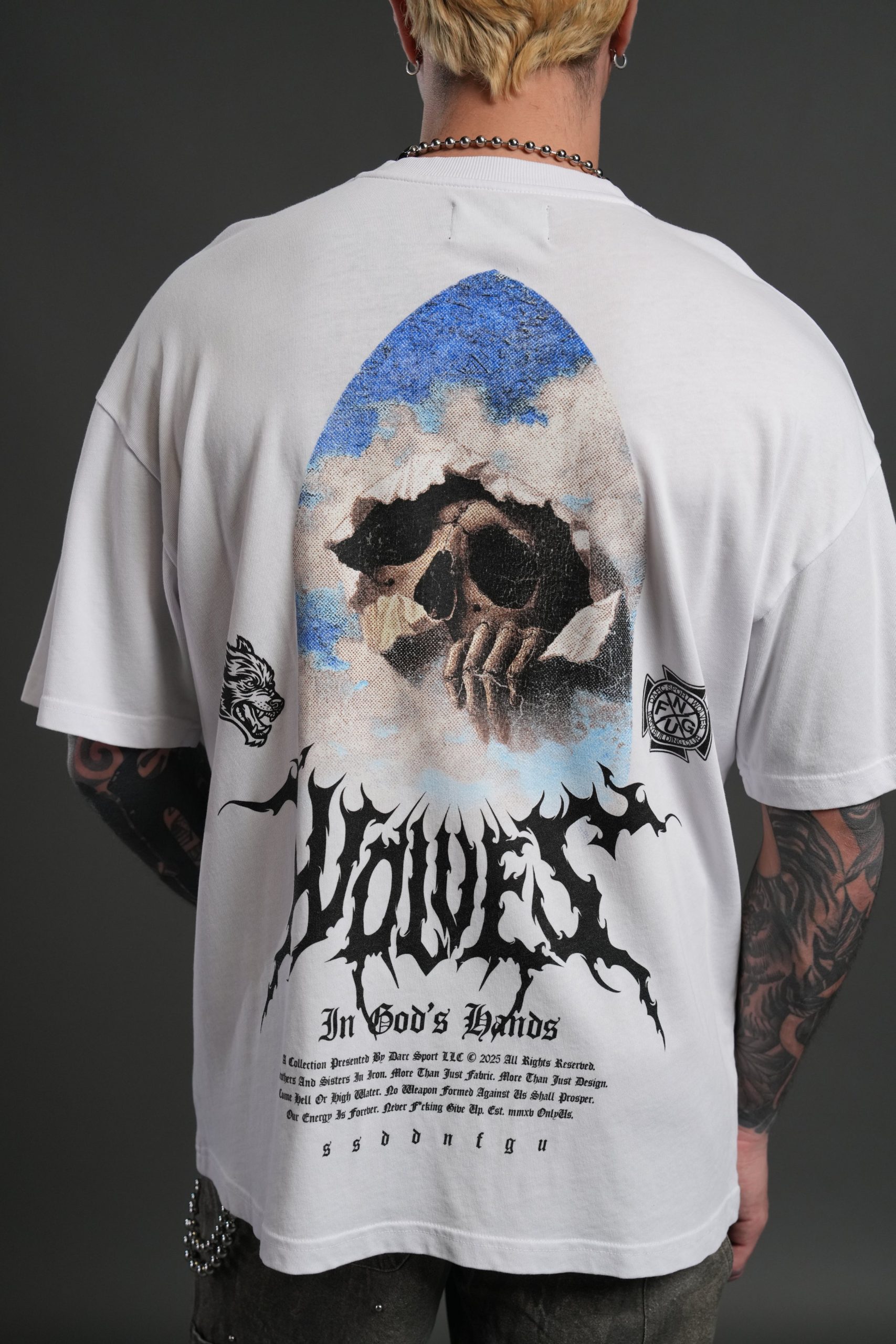 Through The Clouds Premium Oversized Tee in White - Image 8