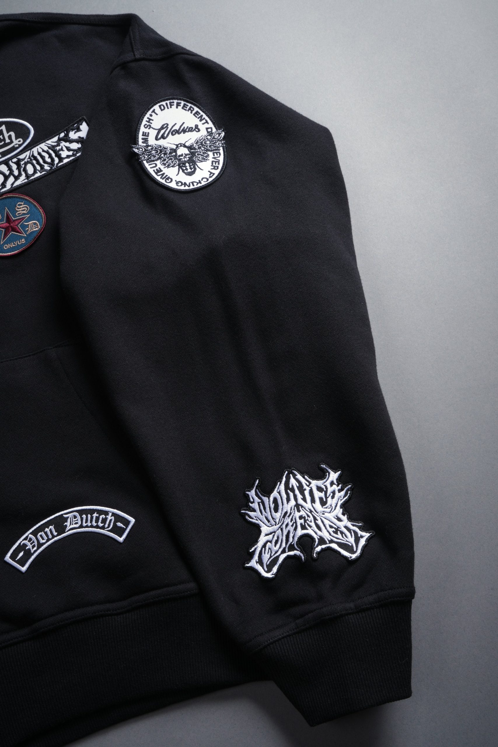 Darc Kulture Vex Double Zip Hoodie in Black - Image 11