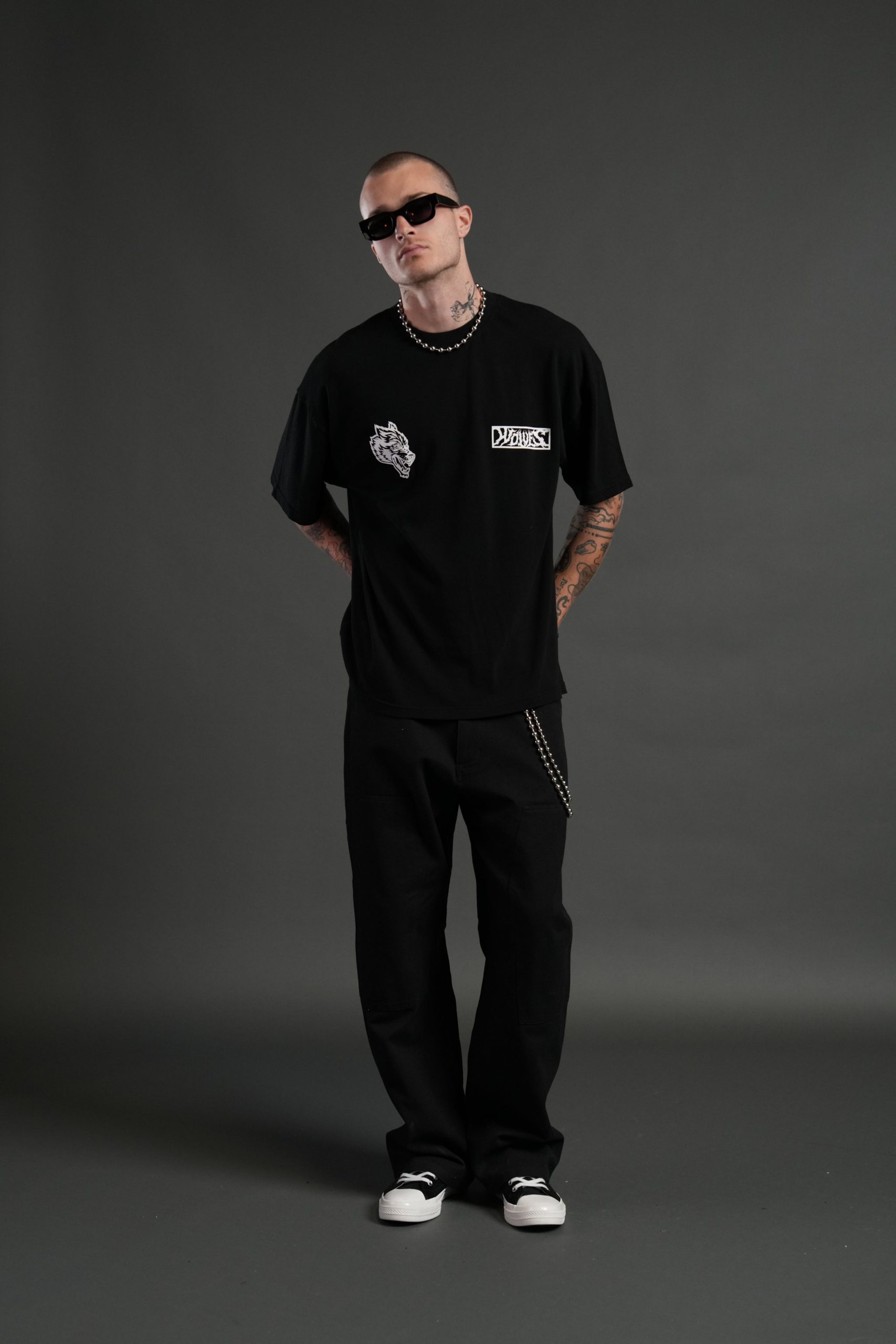 Window to Heaven Premium Oversized Tee in Black - Image 5