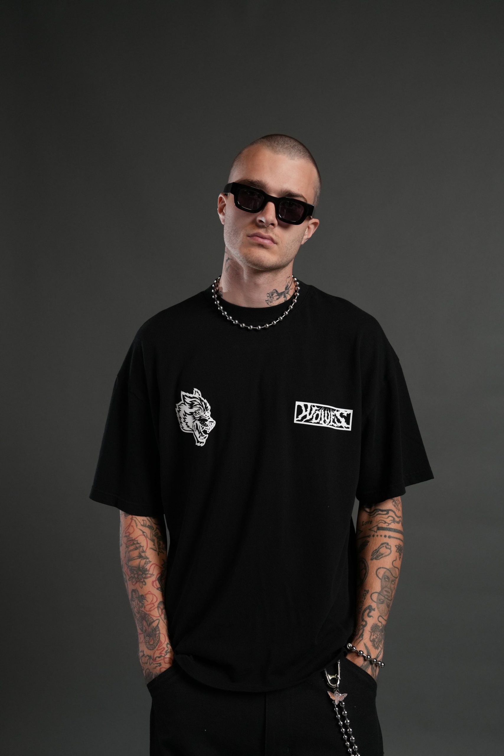 Window to Heaven Premium Oversized Tee in Black - Image 2