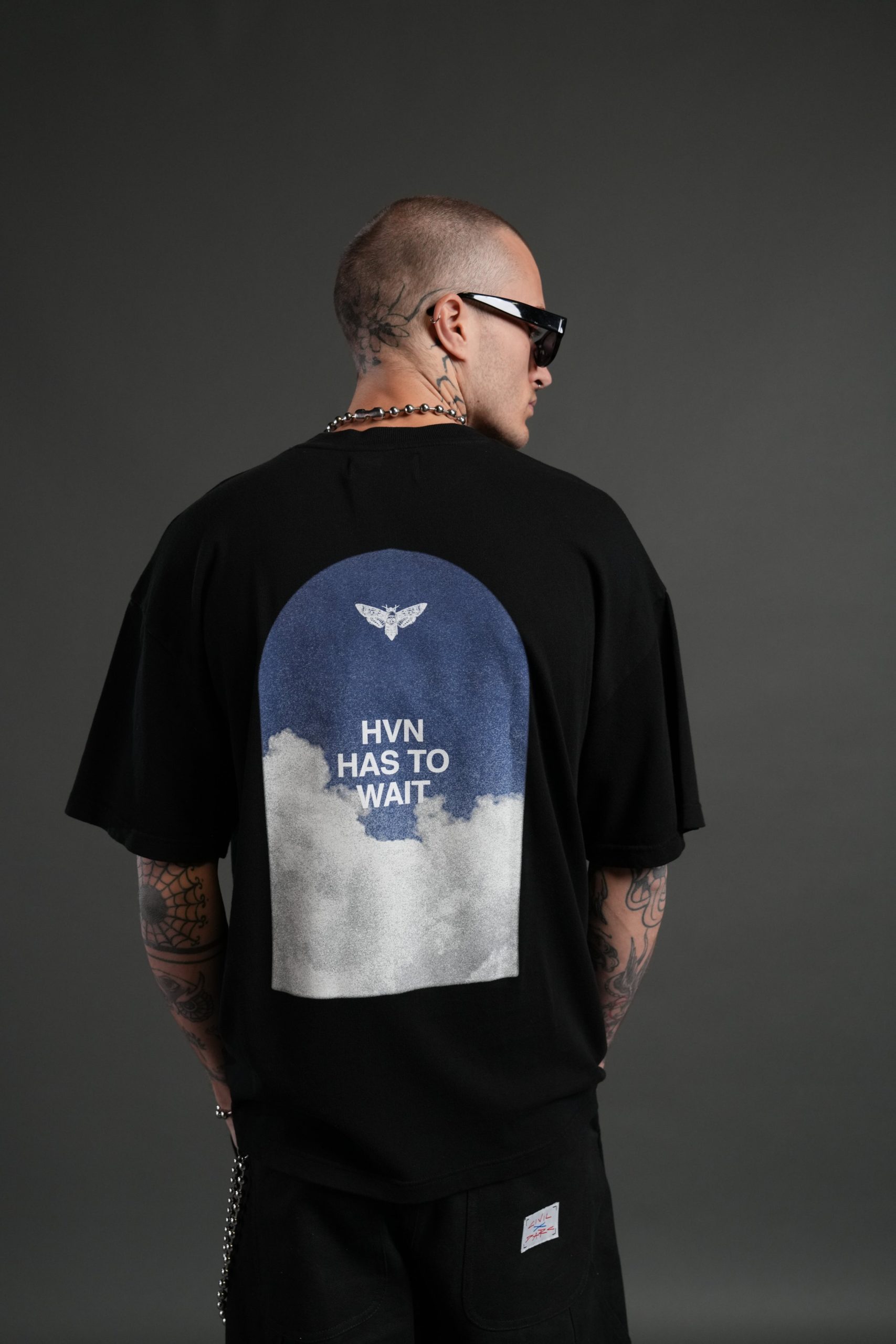 Window to Heaven Premium Oversized Tee in Black - Image 4
