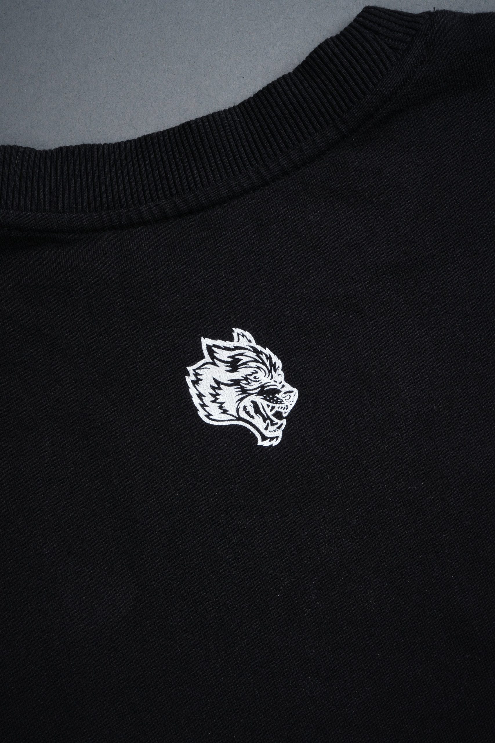 Awakened Power Grunge Mid Length Raw Hem Tee in Black - Image 10