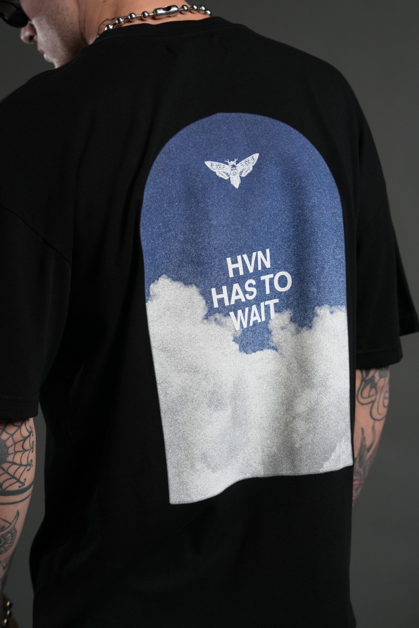 Window to Heaven Premium Oversized Tee in Black - Image 8