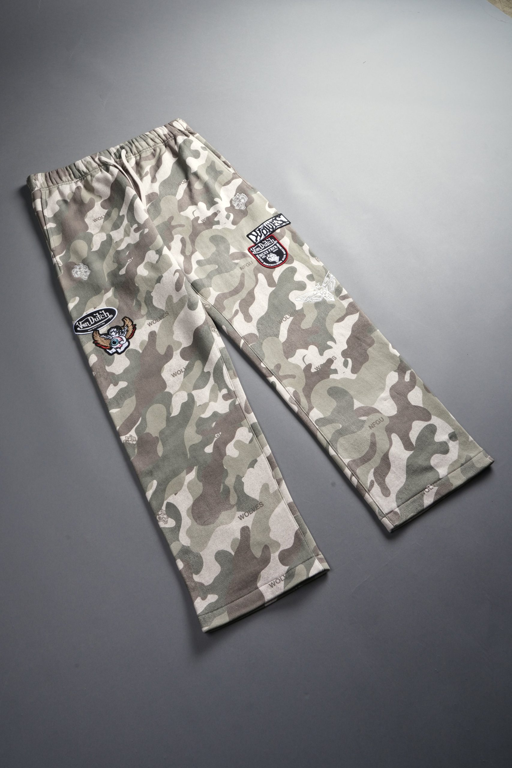 Darc Kulture Bigelow Cargo Sweat Pants in DSVD Green Camo - Image 6