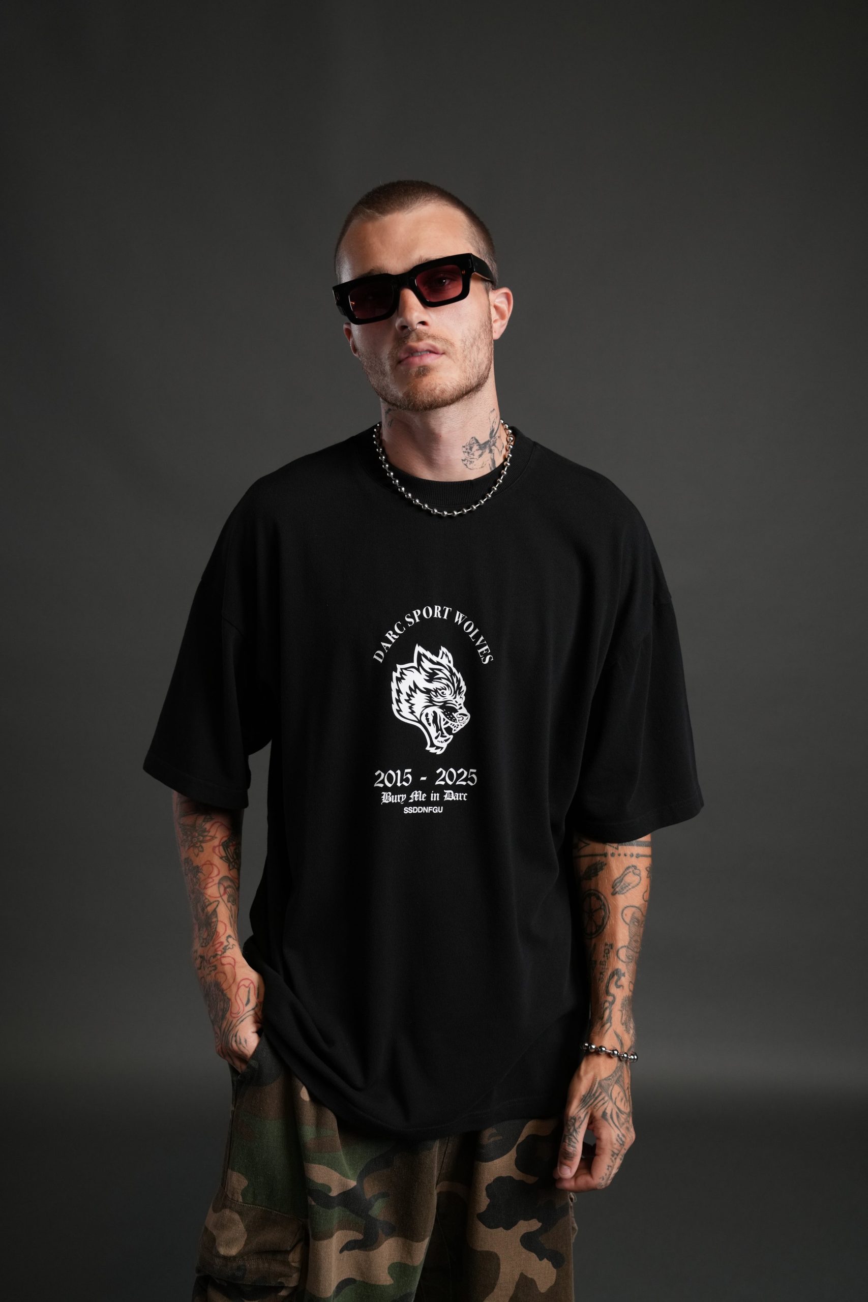 Wolf Blood Premium Oversized Tee in Black - Image 2