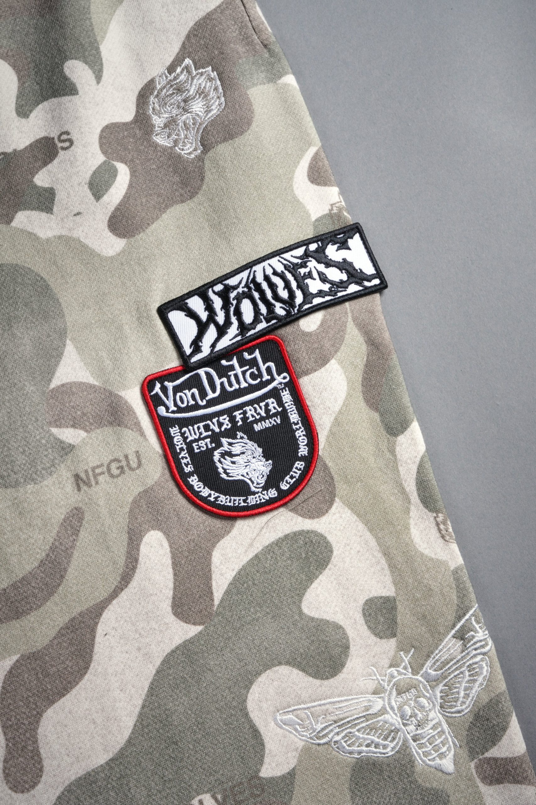 Darc Kulture Bigelow Cargo Sweat Pants in DSVD Green Camo - Image 10