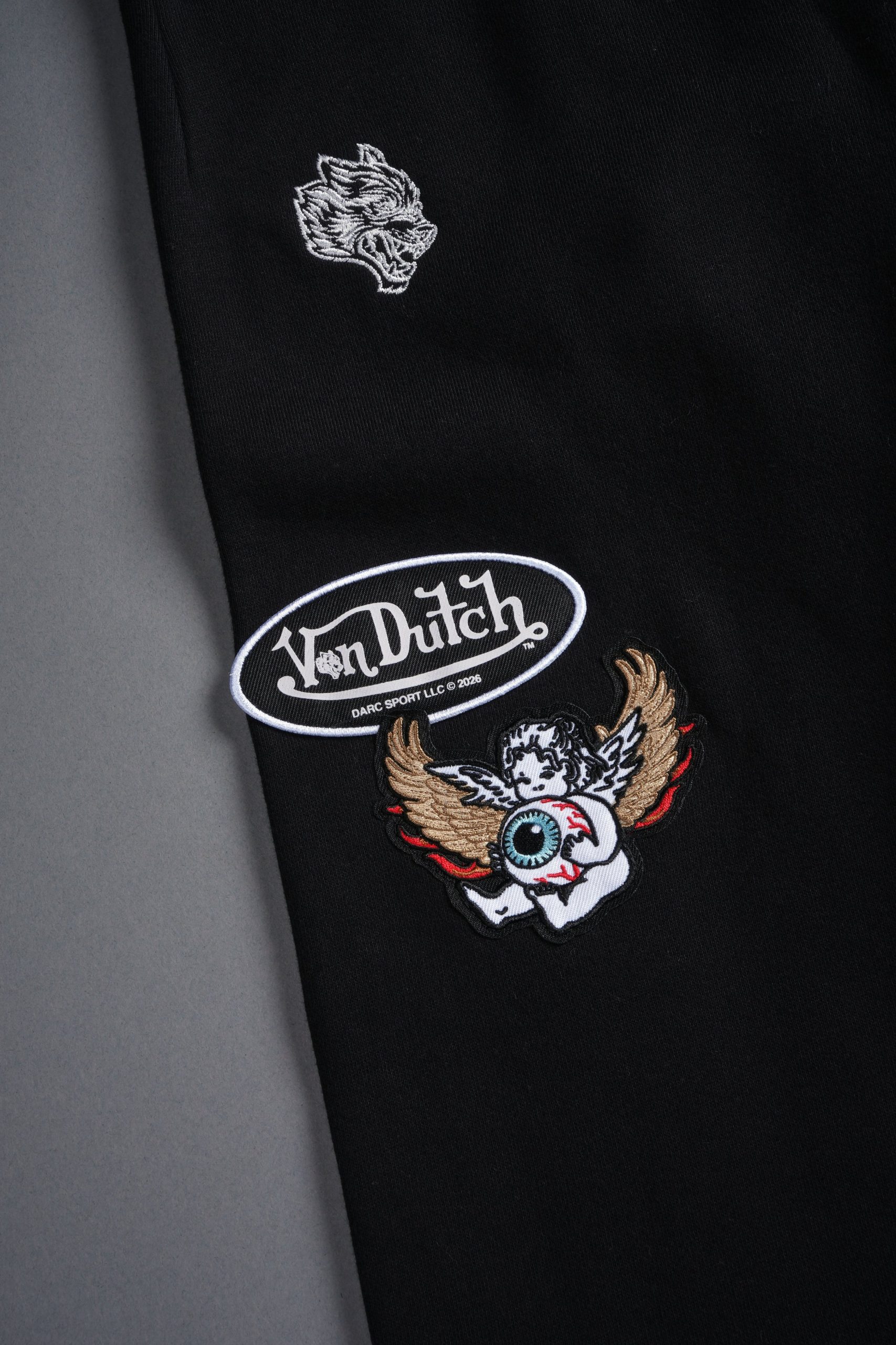 Darc Kulture Bigelow Cargo Sweat Pants in Black - Image 9