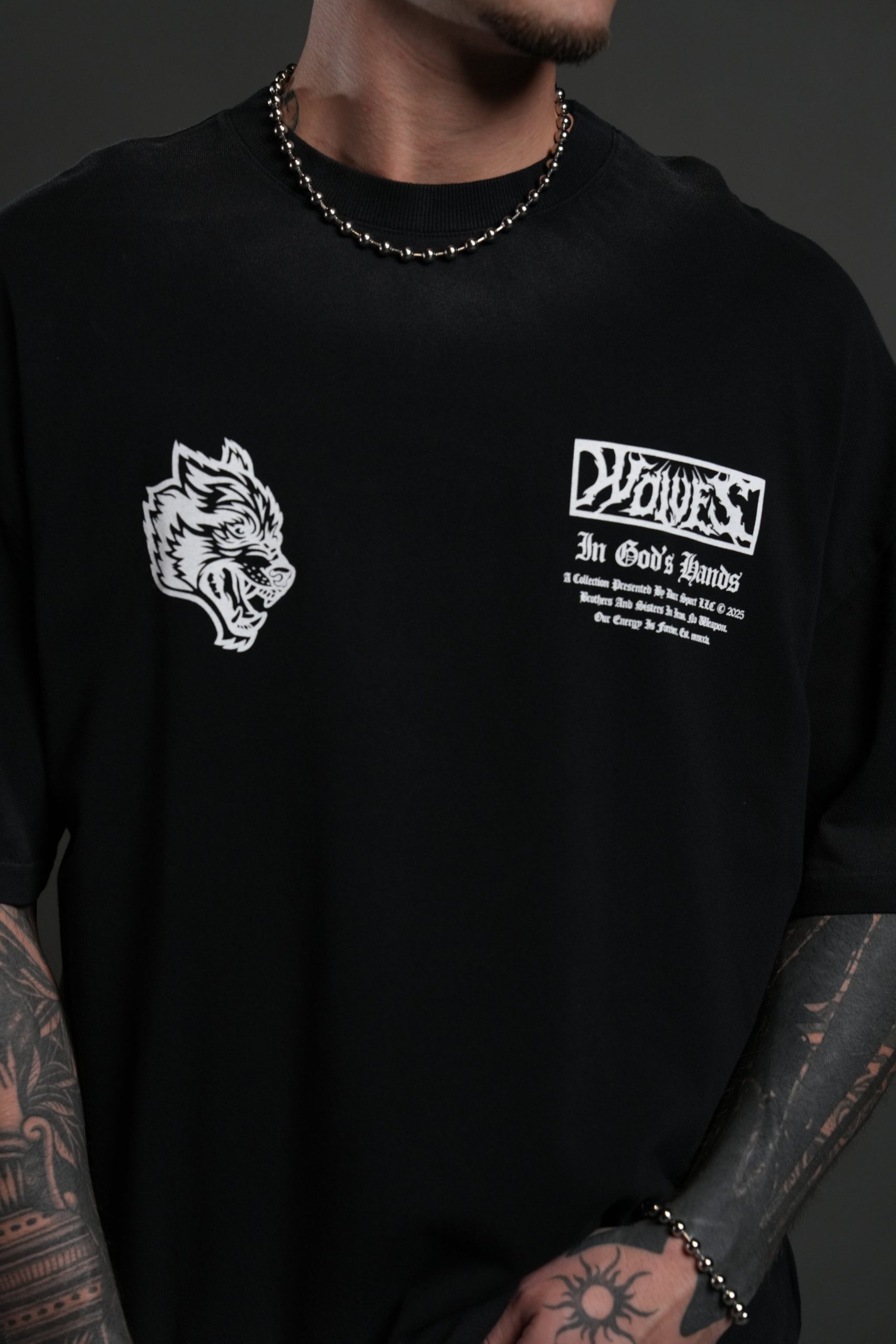 Midnight Horseman Premium Oversized Tee in Black Drift Wash - Image 7