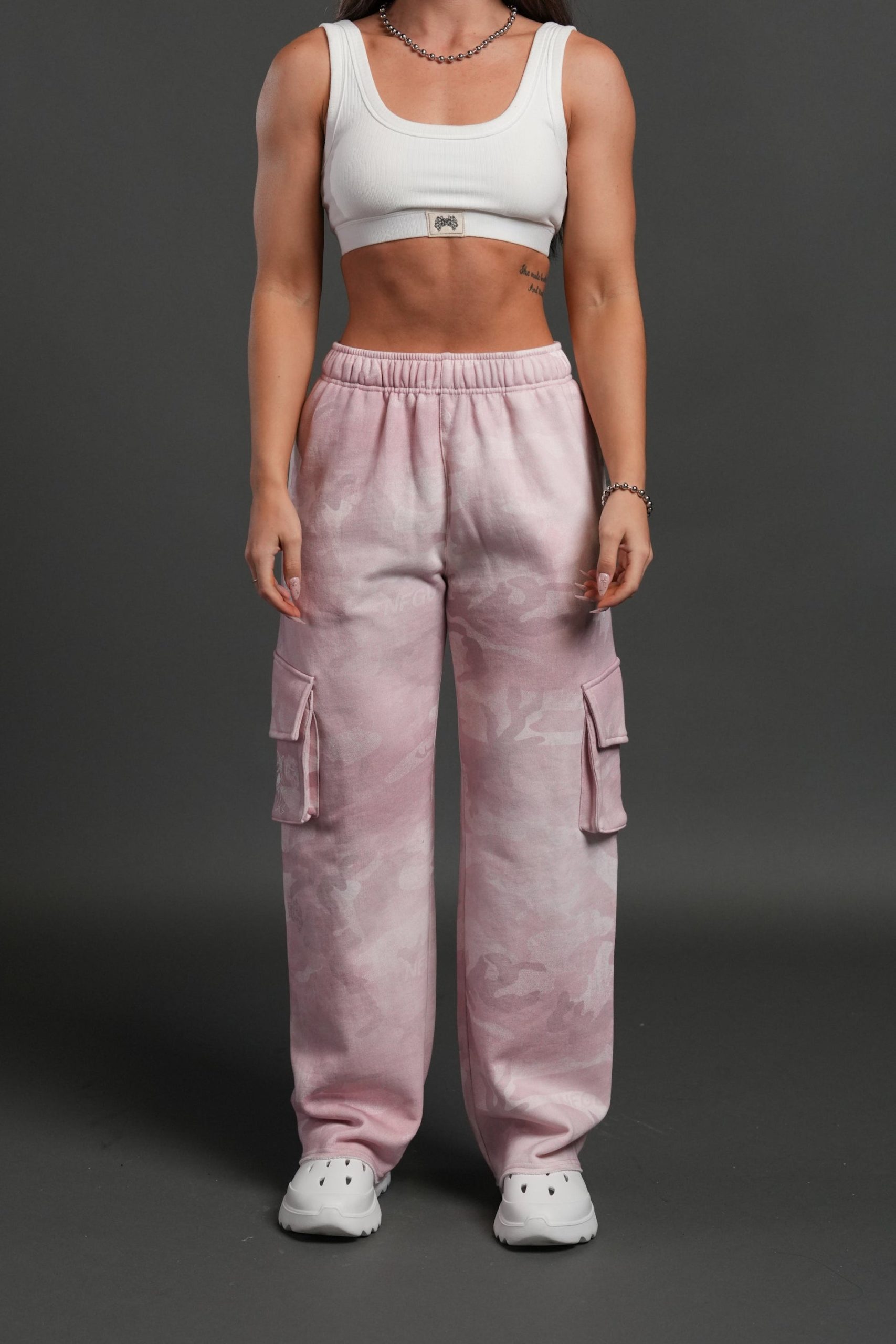 Dual Cherub NFGU Big Cozy Sweats in Blush Vintage Woodland Camo