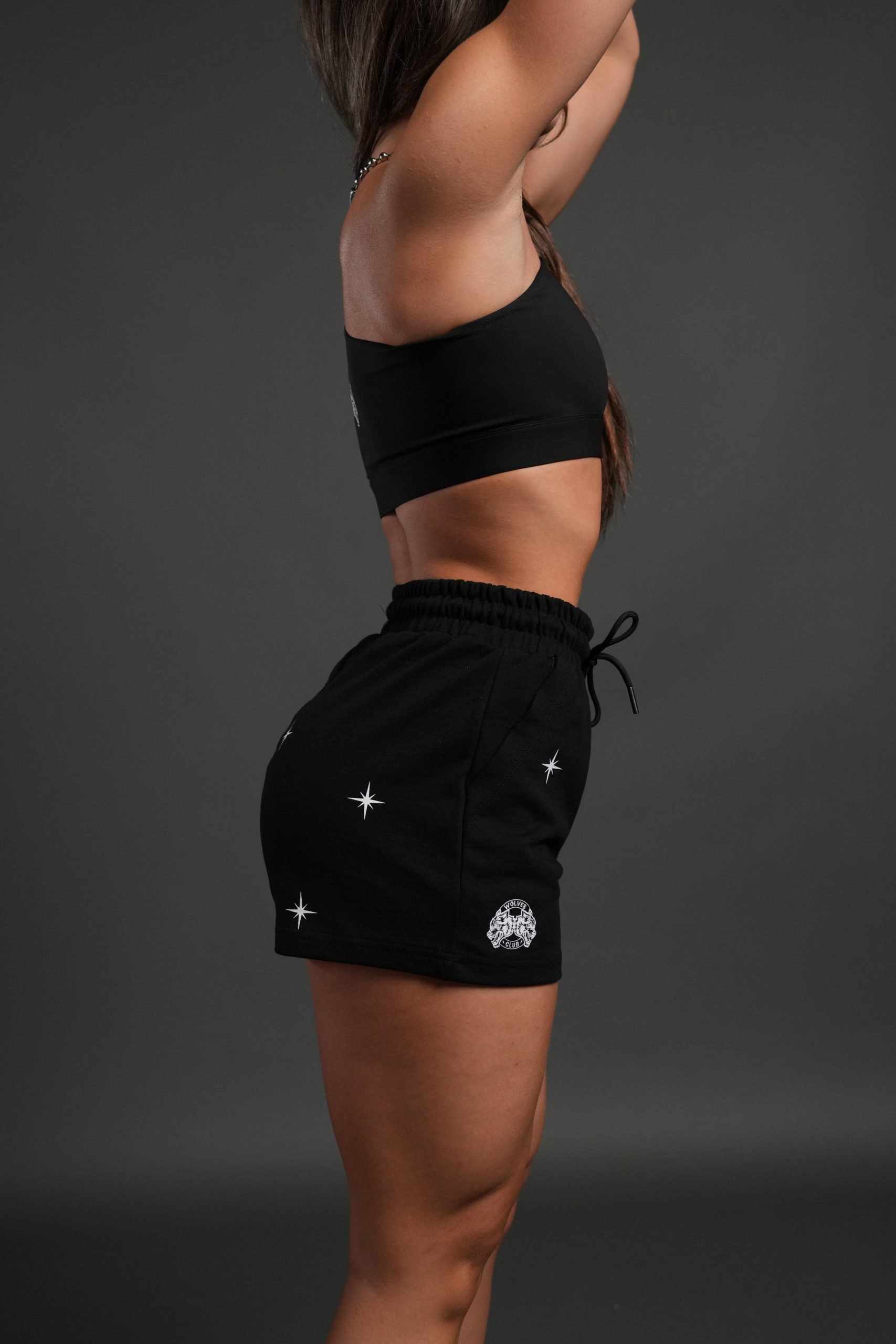 FRVR In The Stars Comfy Sweat Shorts in Black - Image 4