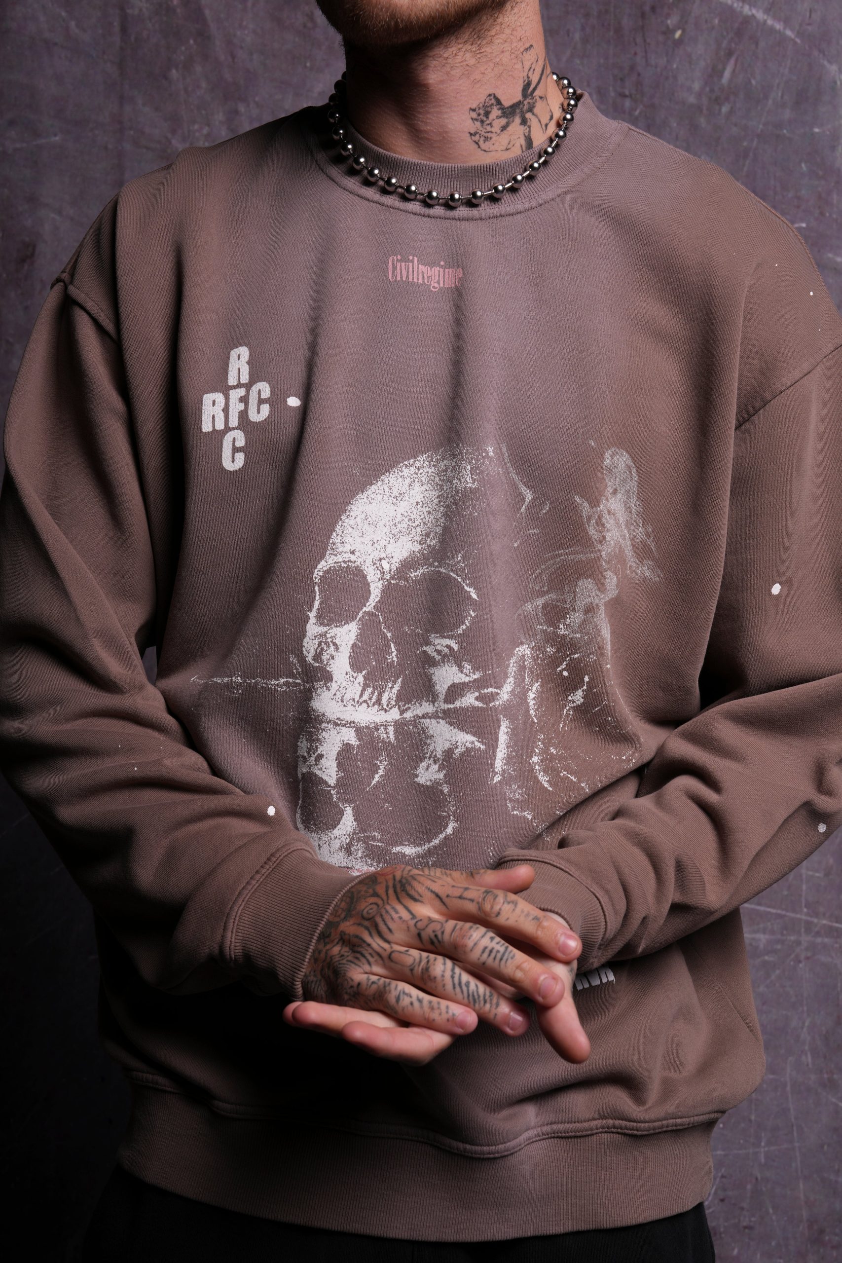 RFC NFGU London Crewneck in Mojave Brown Sun Fade - Image 7