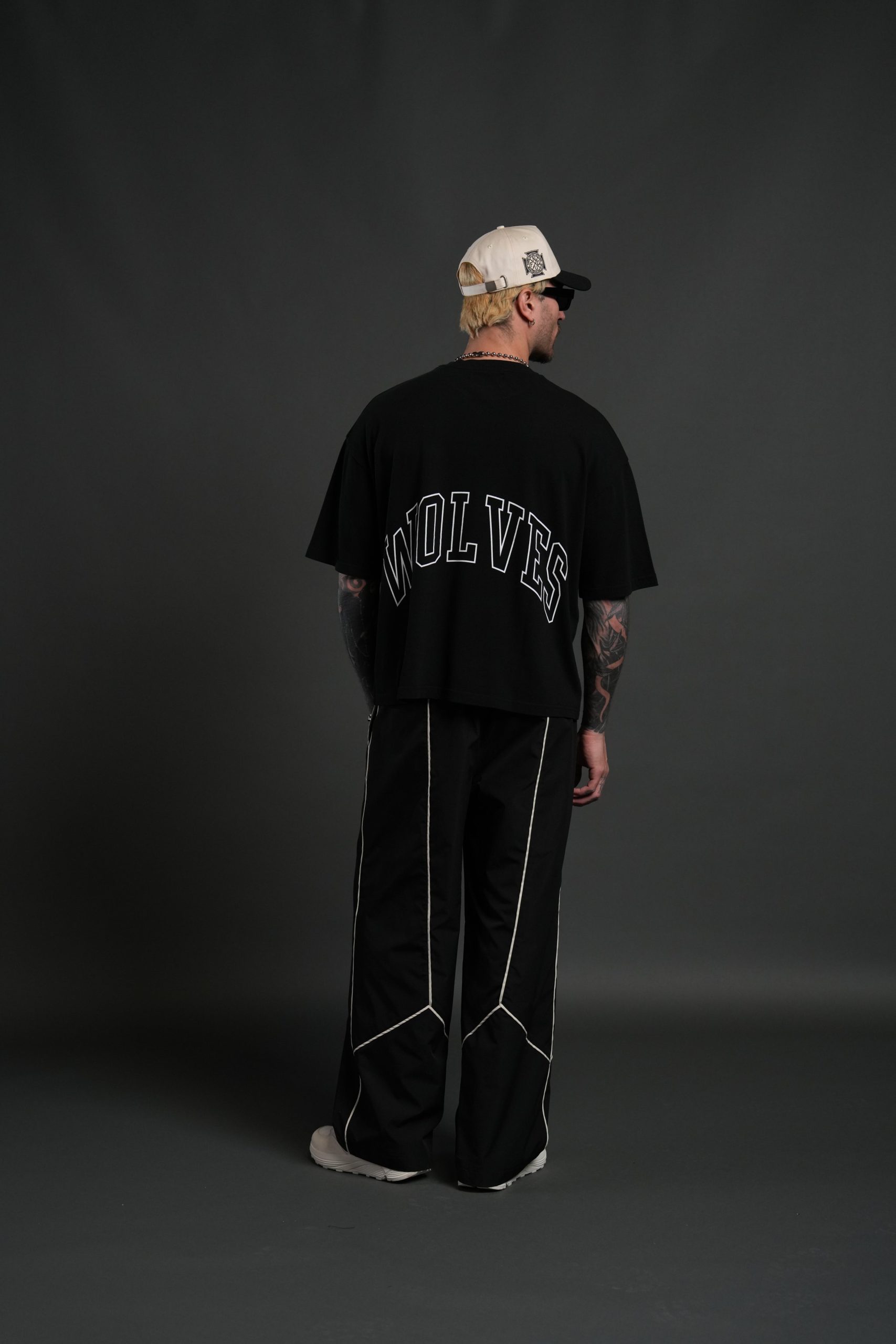 Wolf of the Flame Premium Box Cut Tee in Black - Image 6