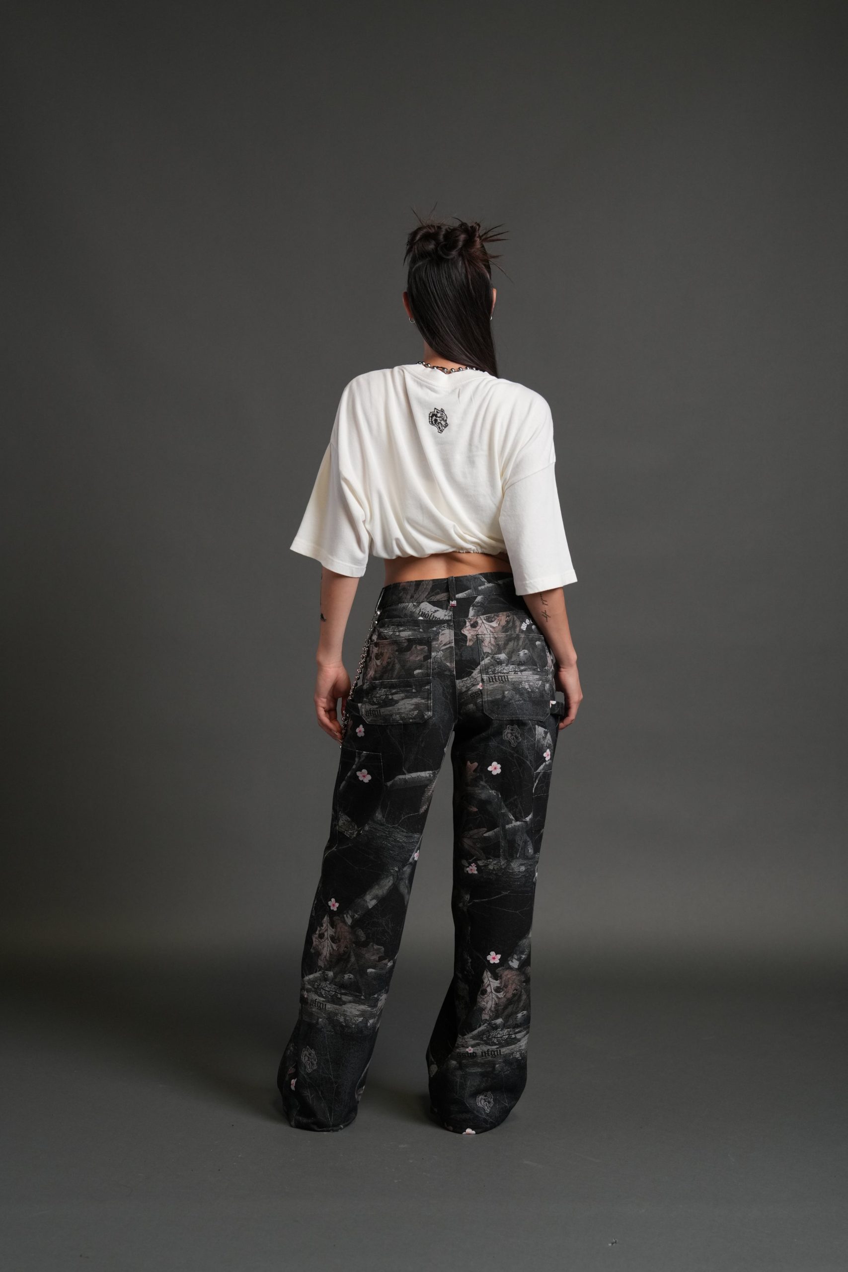 Forged From Iron Bungee Cropped Tee in Cream - Image 6