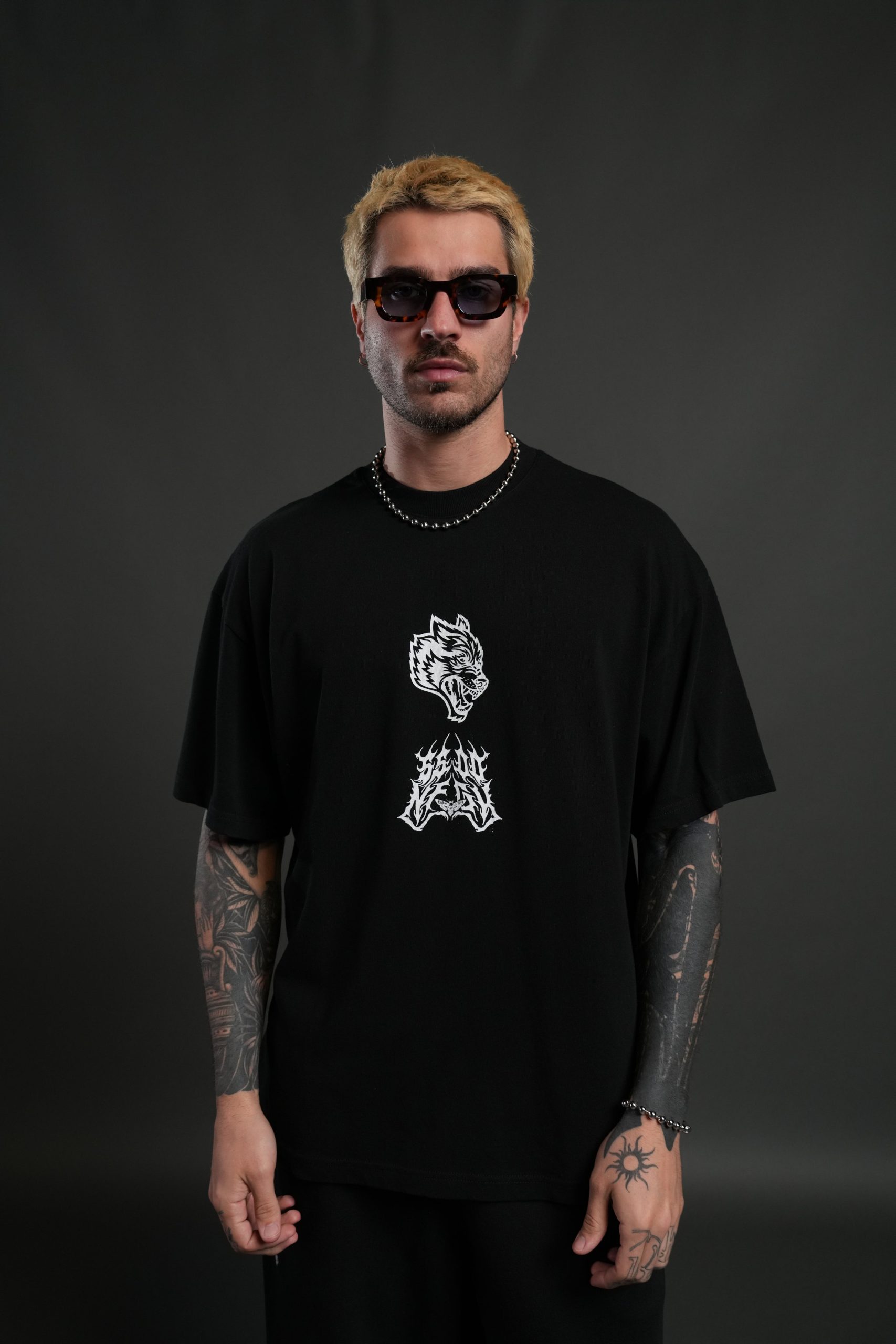 Shonen's Past Premium Oversized Tee in Black - Image 2
