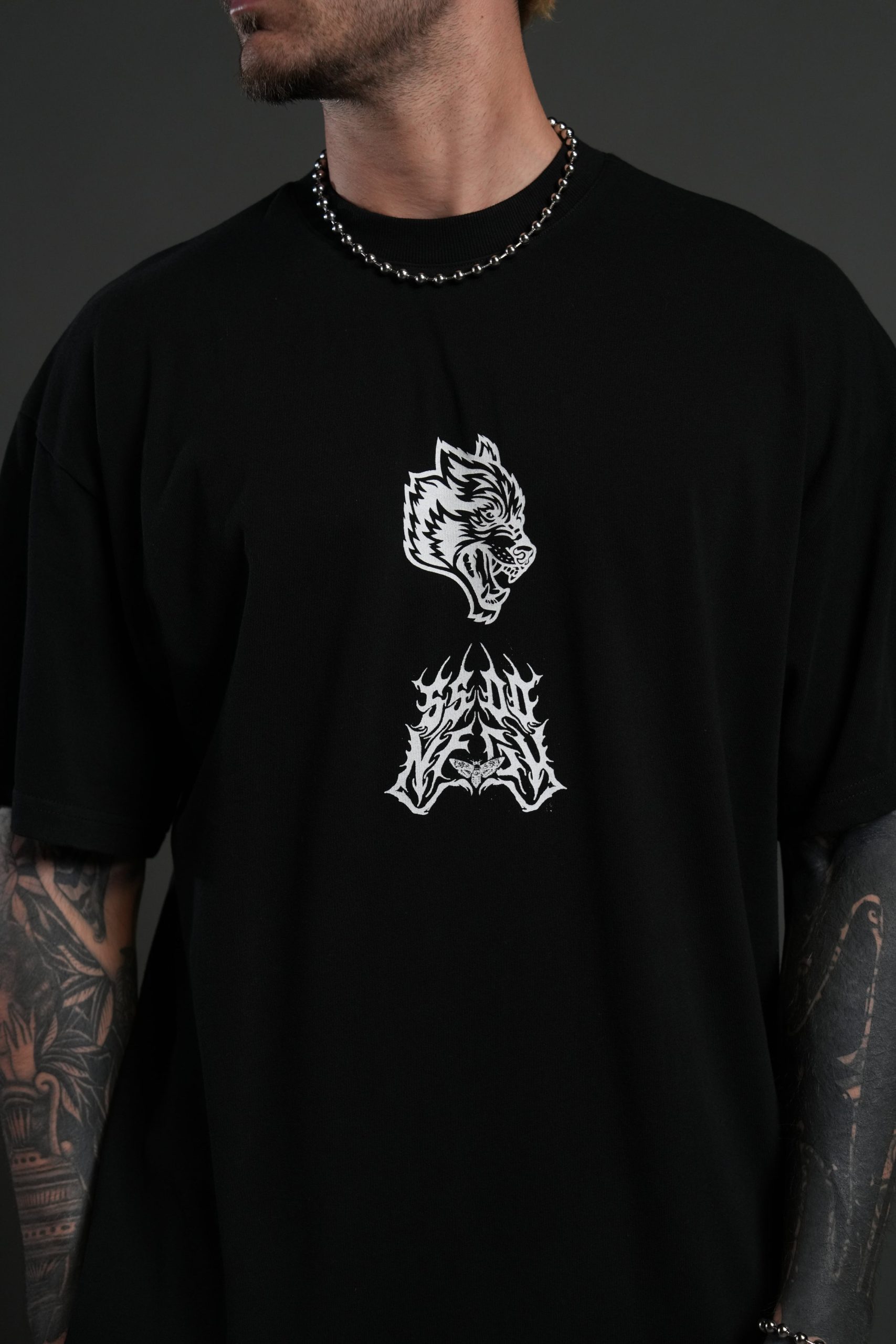 Shonen's Past Premium Oversized Tee in Black - Image 6