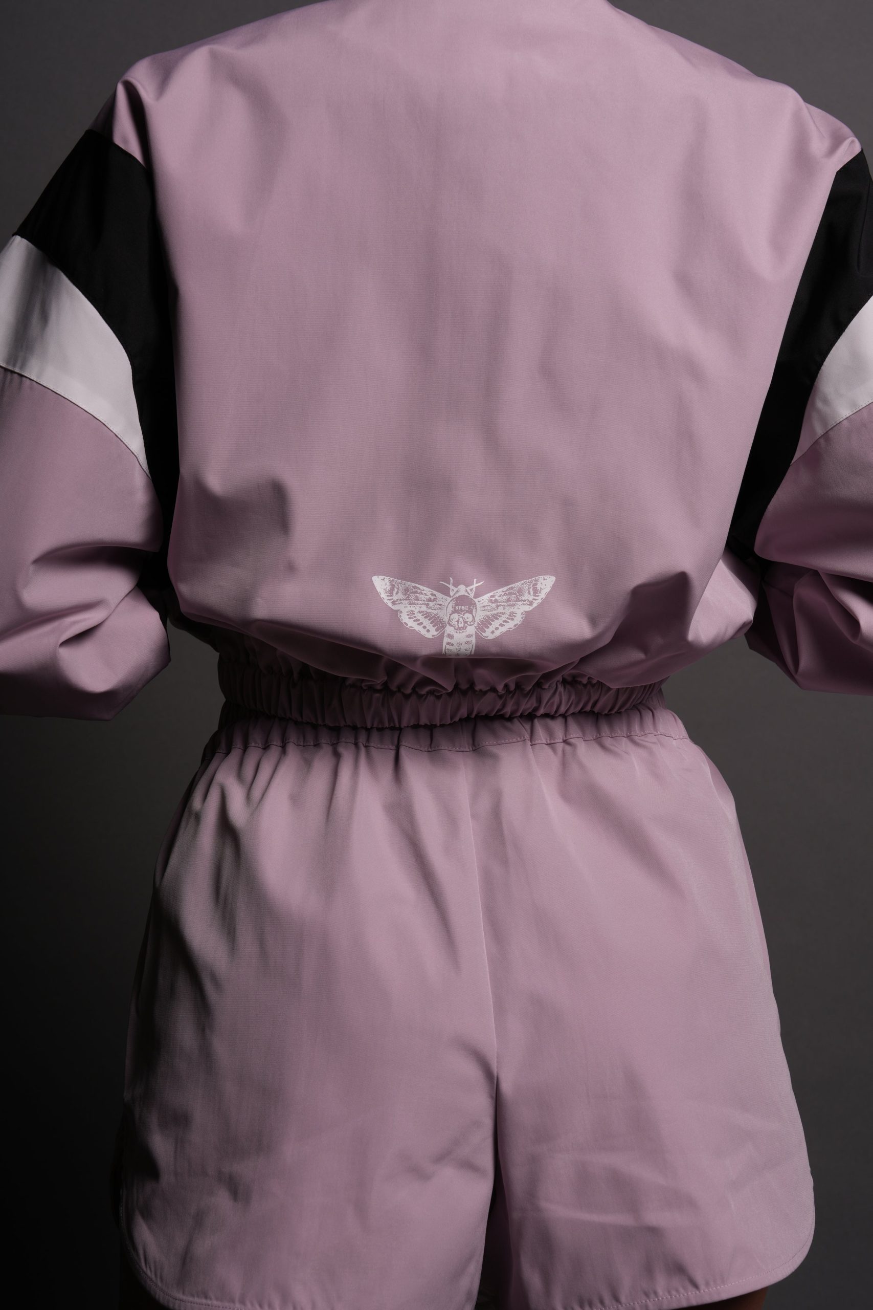 Death Becomes Her Nadia Track Jacket in Purple Smoke/Black/White - Image 6