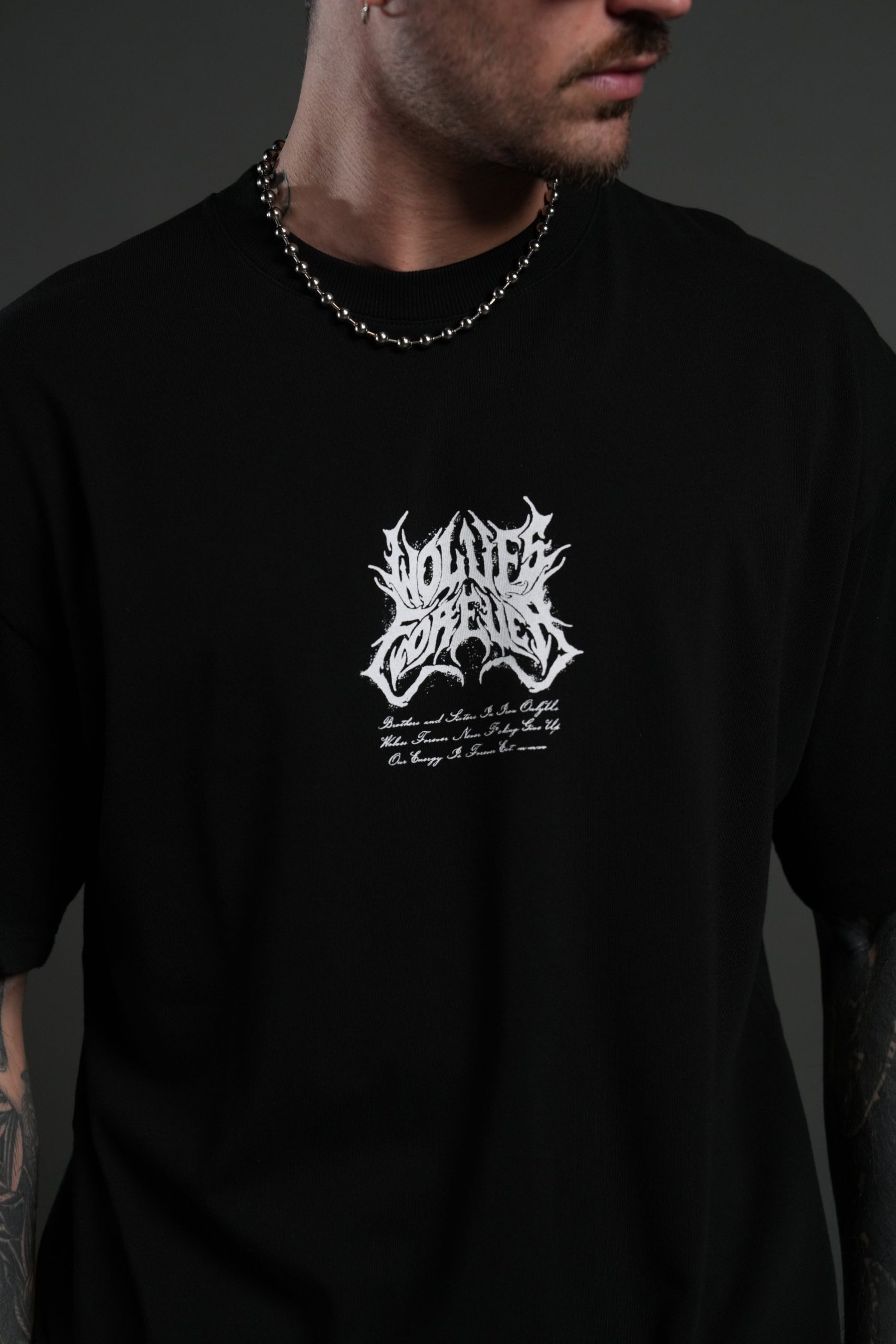 Sheer Loyalty Premium Oversized Tee in Black - Image 6