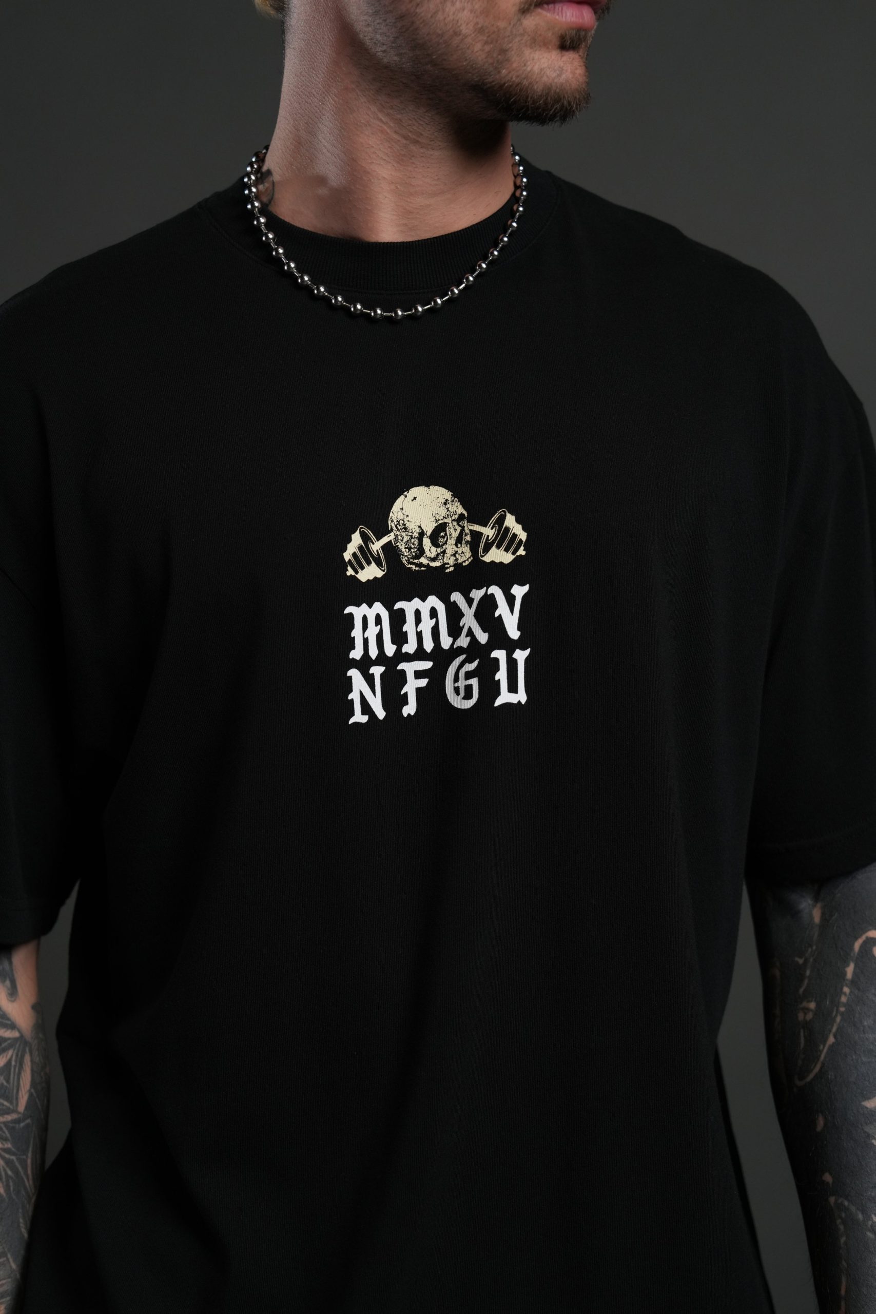 Hollow Virtue Premium Oversized Tee in Black - Image 6