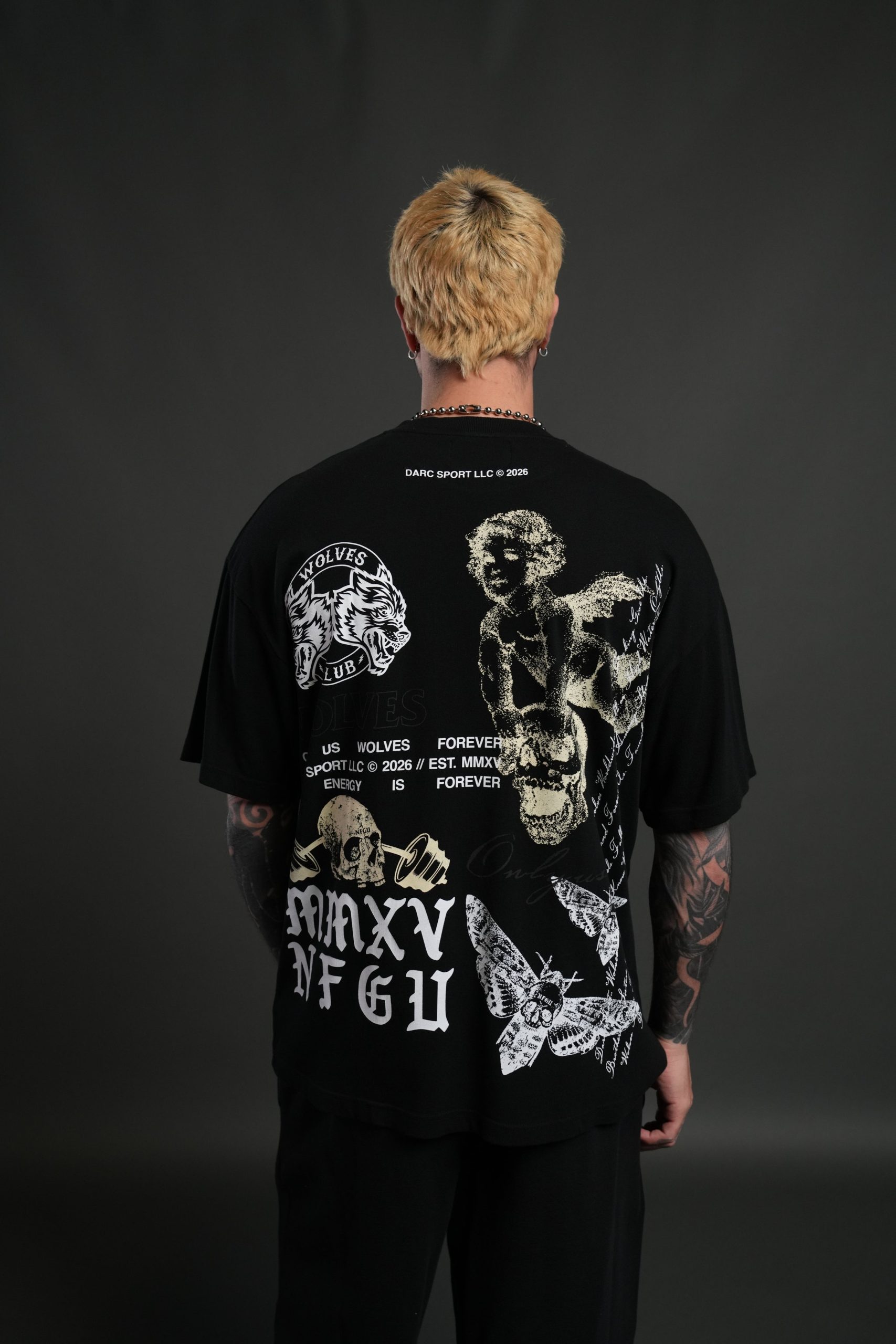 Hollow Virtue Premium Oversized Tee in Black - Image 4