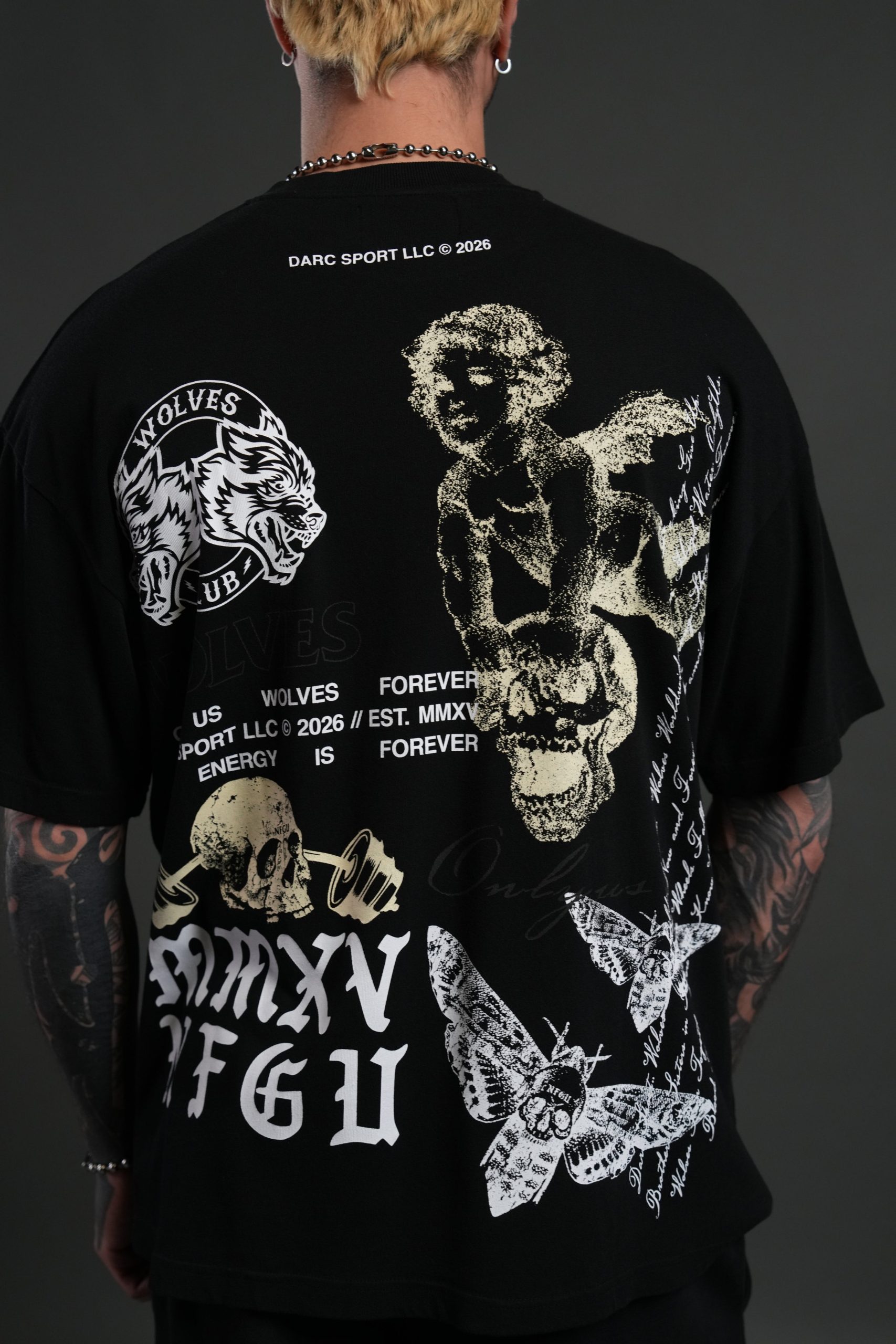 Hollow Virtue Premium Oversized Tee in Black - Image 5