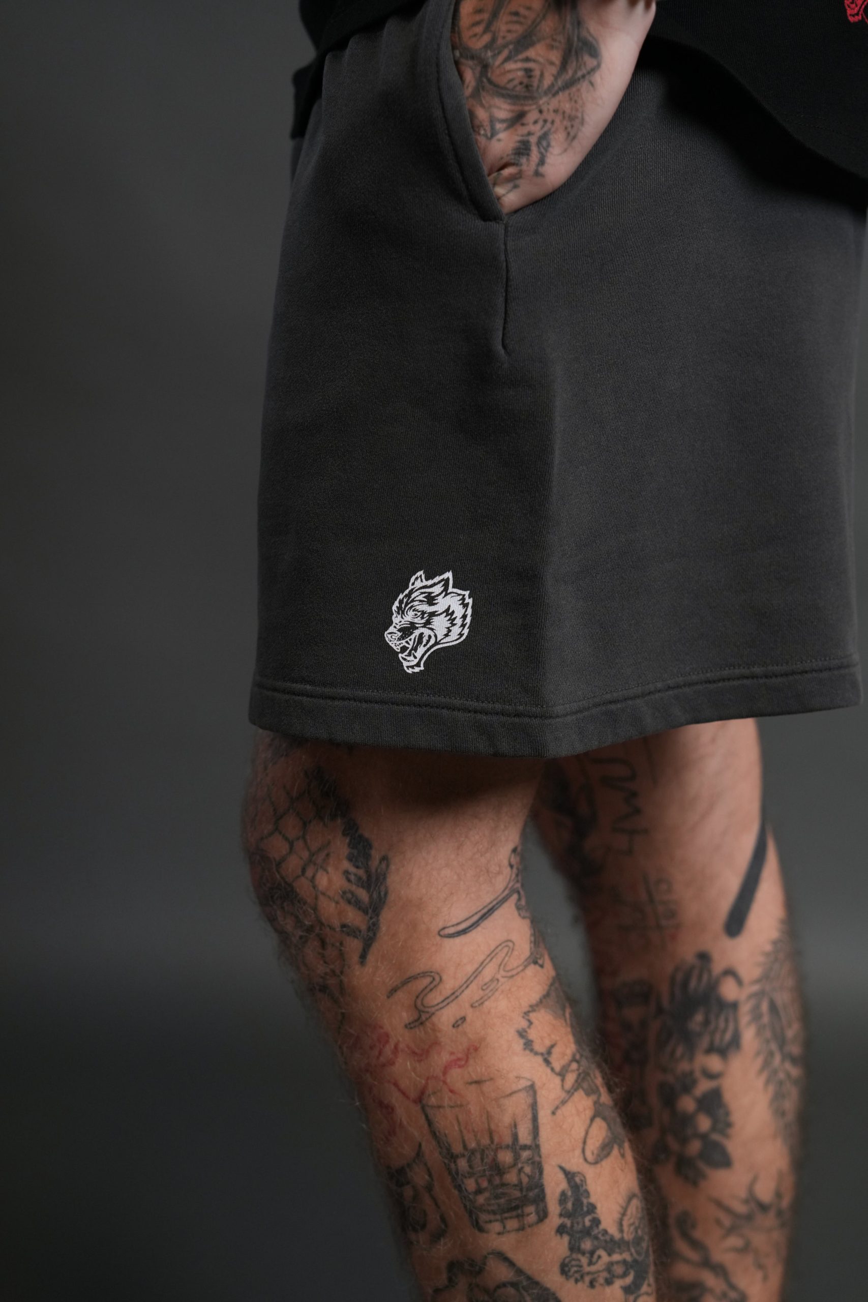 Box Patch Dual Post Lounge Sweat Shorts V2 in Wolf Gray - Image 6