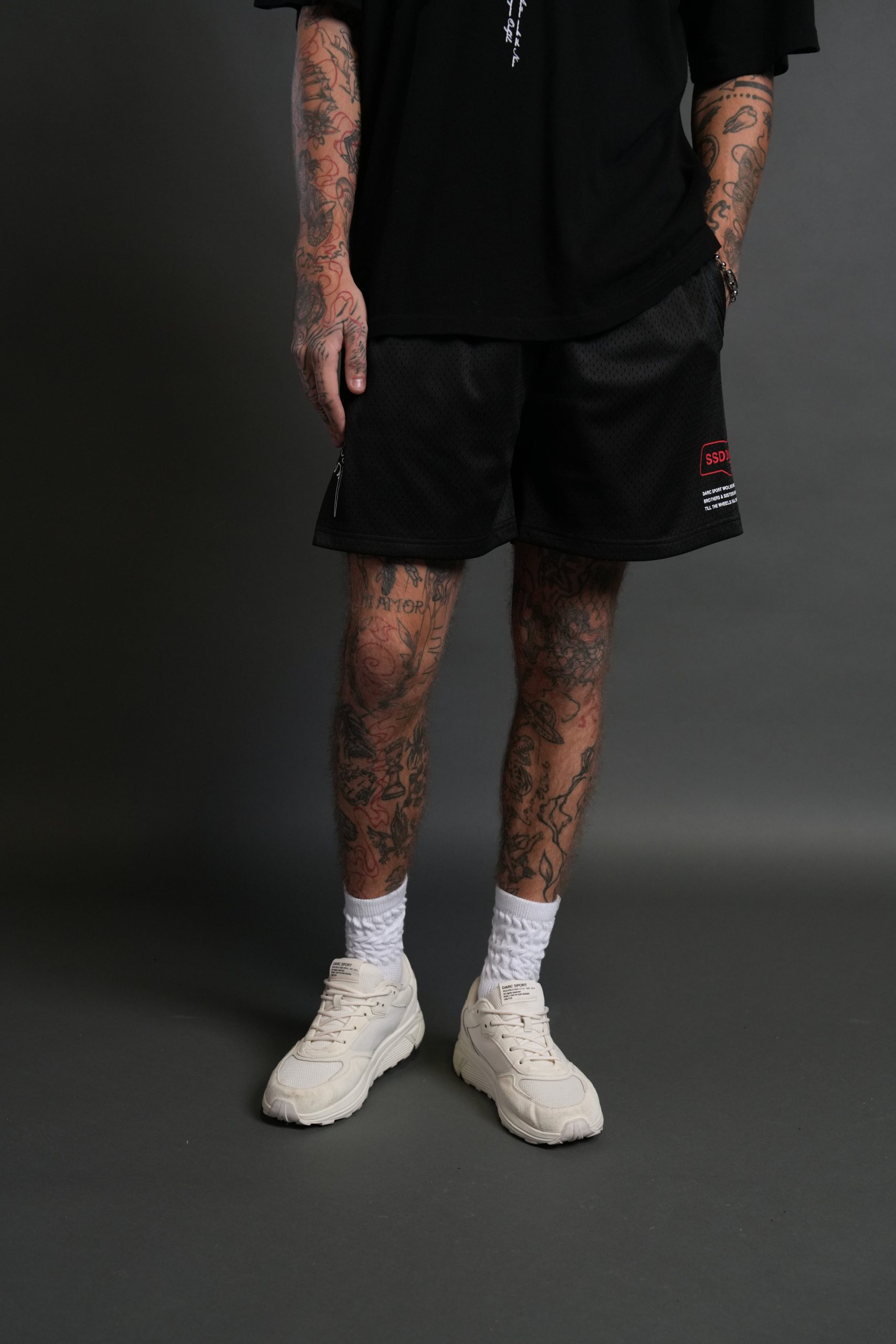 Shadow Hesh Mesh Shorts in Black - Image 2
