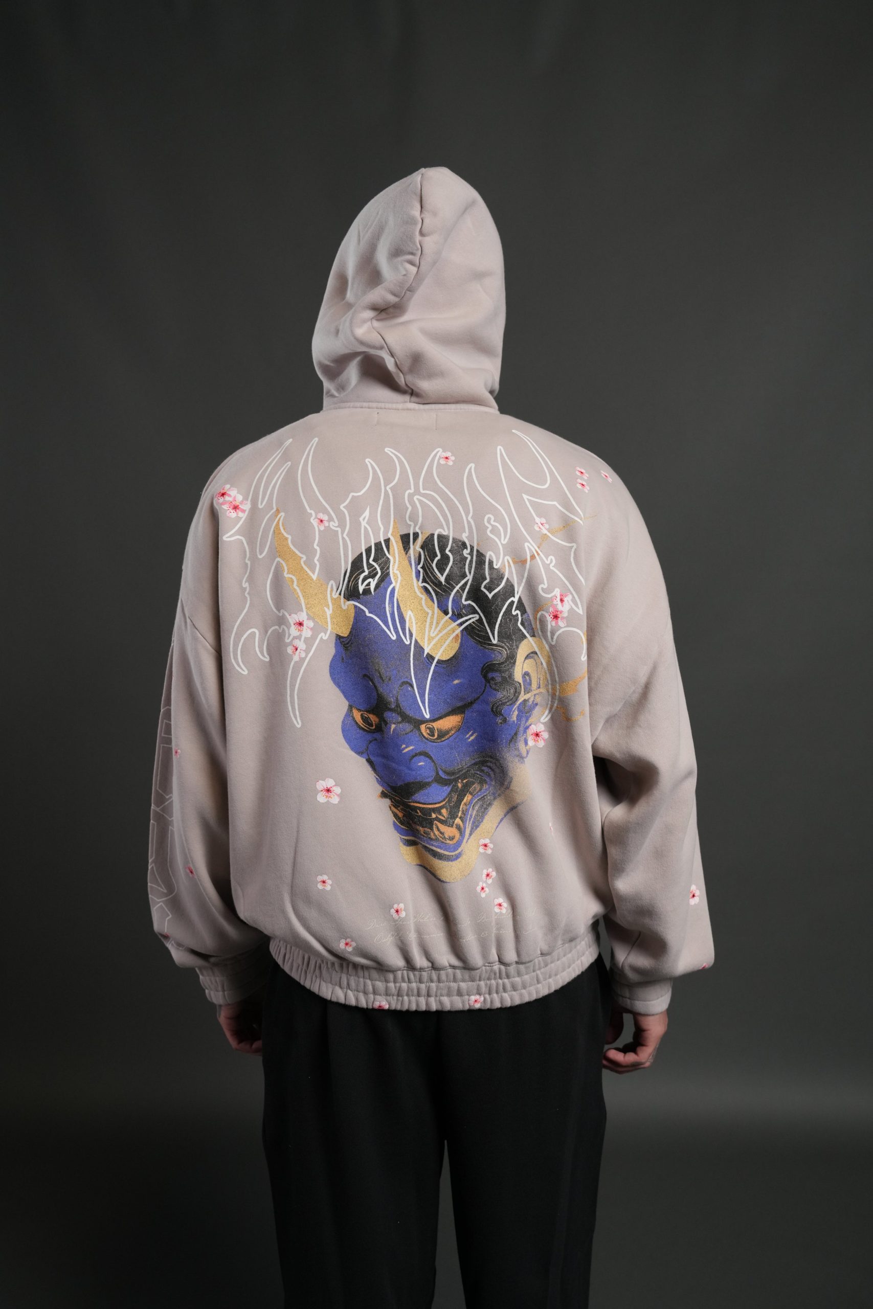 Oni Code Blossom Chambers Zip Hoodie in Clay - Image 4
