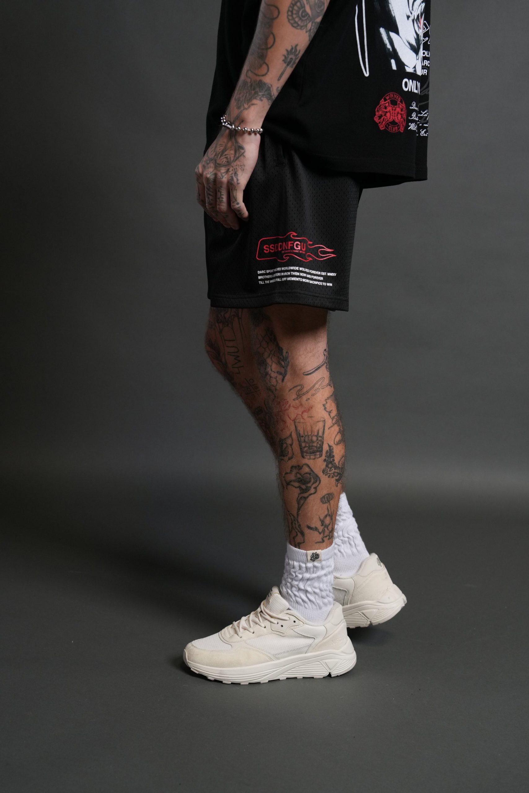 Shadow Hesh Mesh Shorts in Black - Image 4