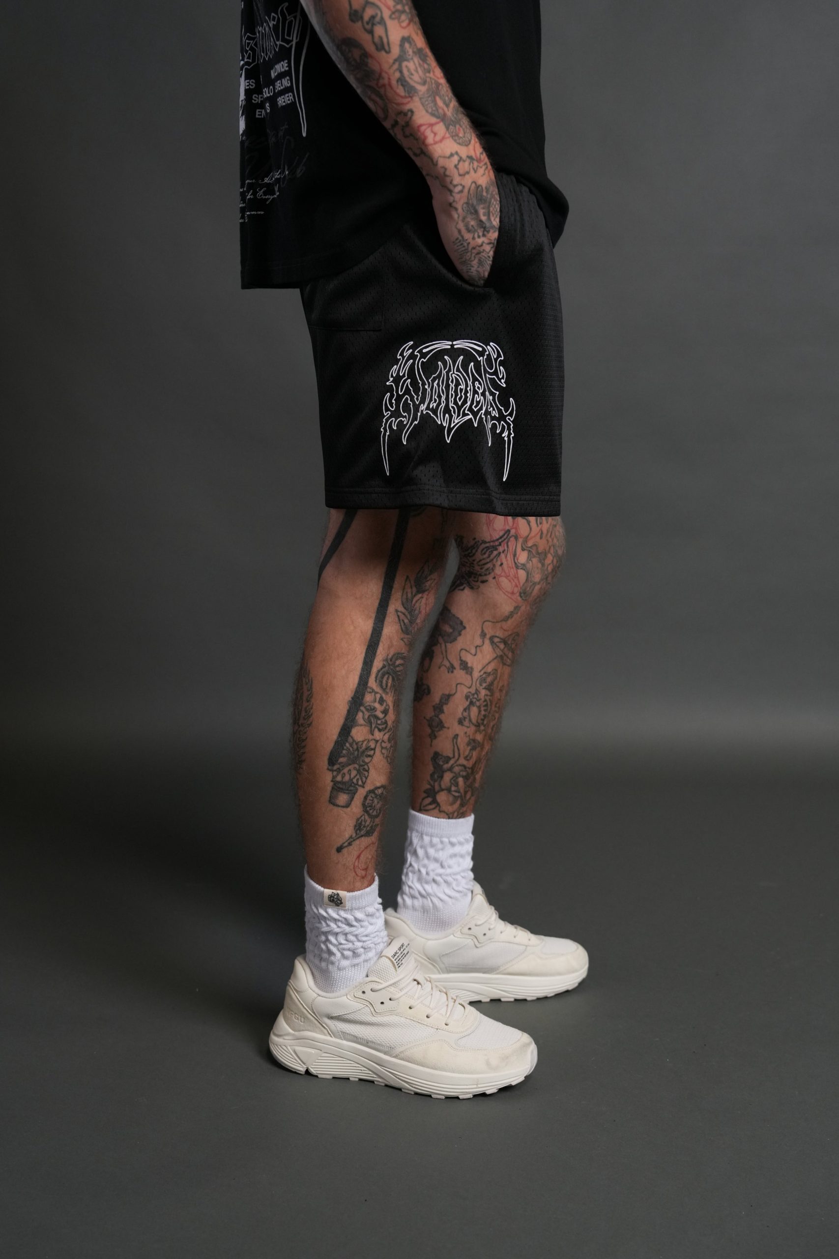 Shadow Hesh Mesh Shorts in Black - Image 5