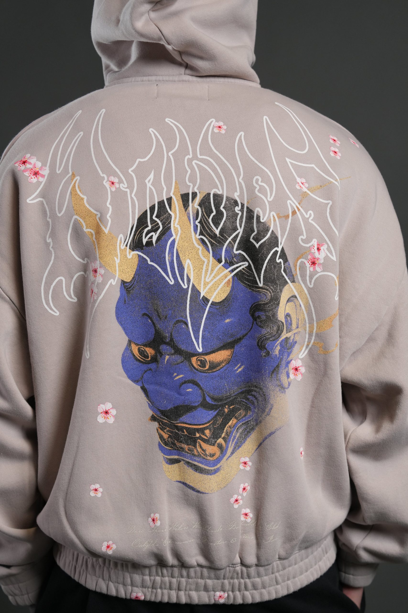 Oni Code Blossom Chambers Zip Hoodie in Clay - Image 5