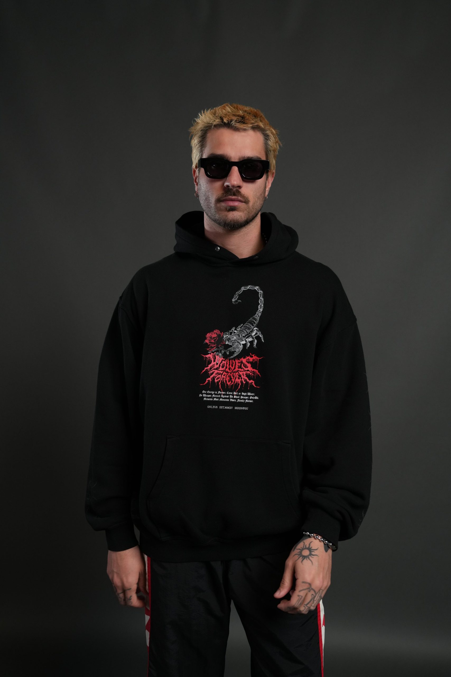 Scorpion Thorns Pierce Hoodie in Black - Image 4