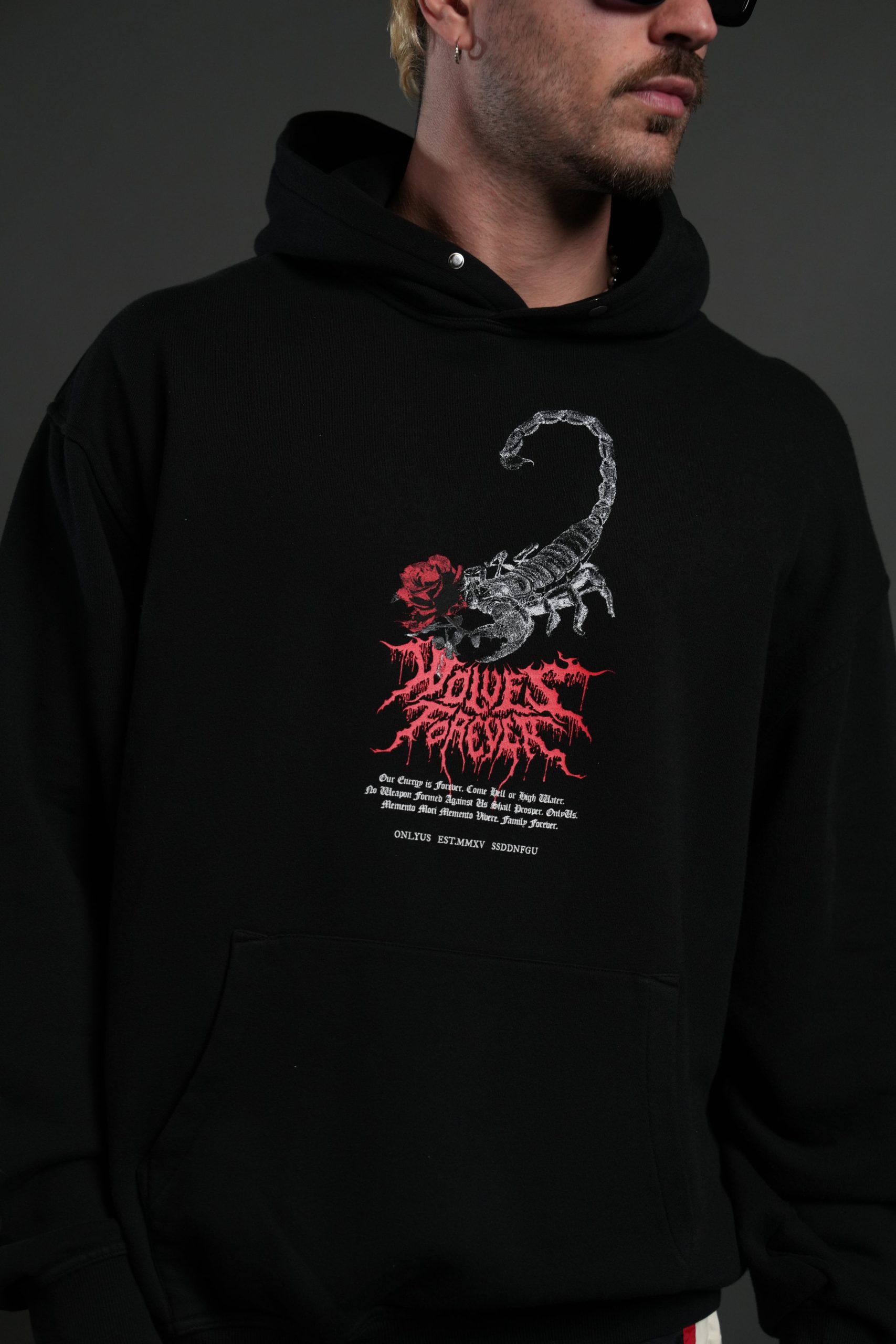 Scorpion Thorns Pierce Hoodie in Black - Image 7