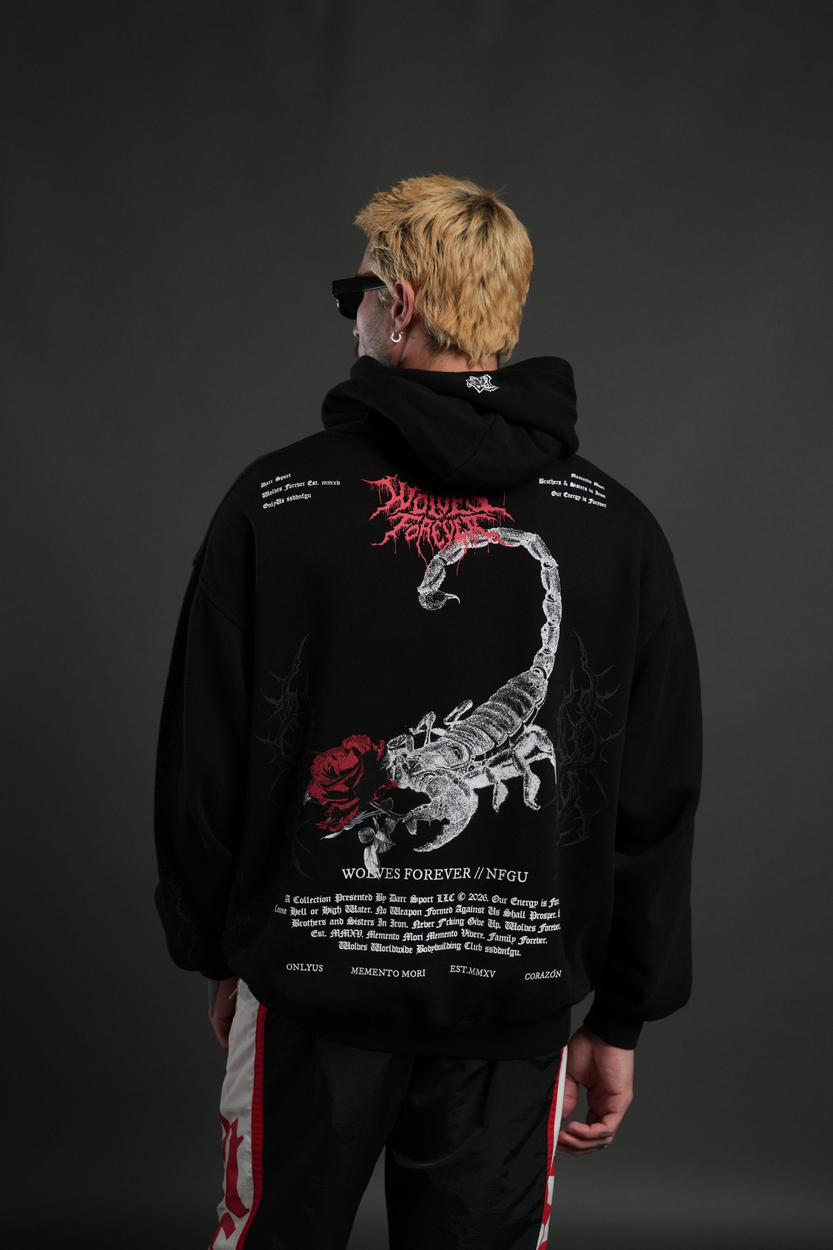 Scorpion Thorns Pierce Hoodie in Black - Image 2