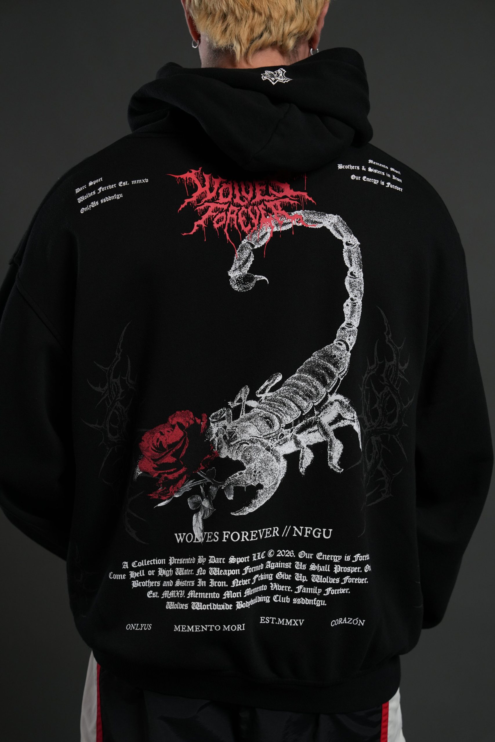 Scorpion Thorns Pierce Hoodie in Black - Image 8