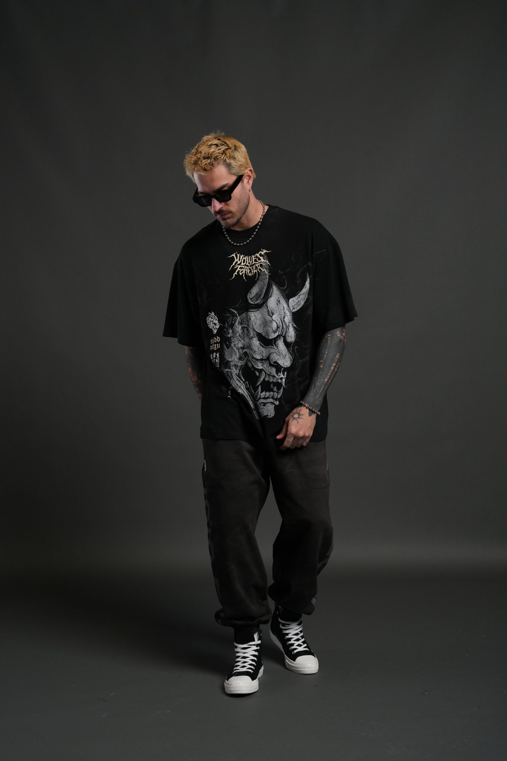 Our Mantra Lounger Sweat Pants in Black Vintage Woodland Camo - Image 6