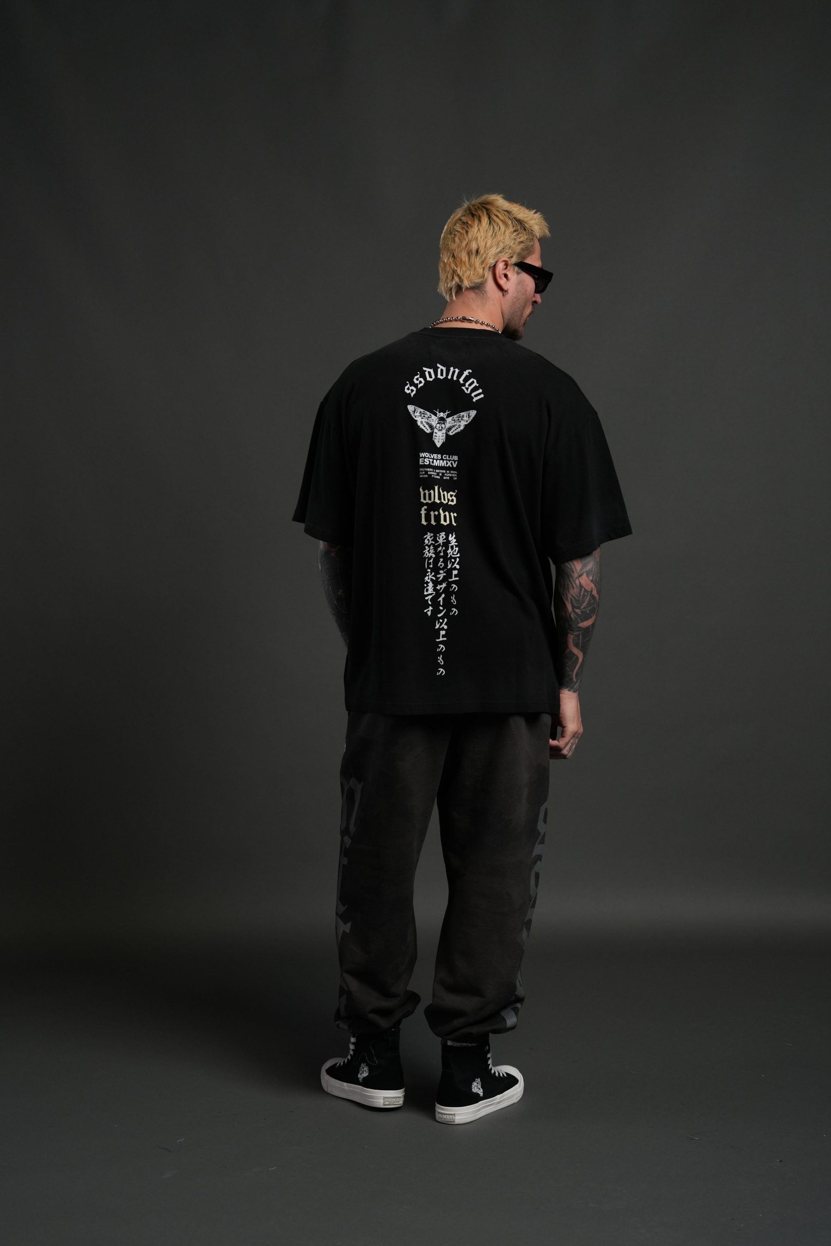 Our Mantra Lounger Sweat Pants in Black Vintage Woodland Camo - Image 7