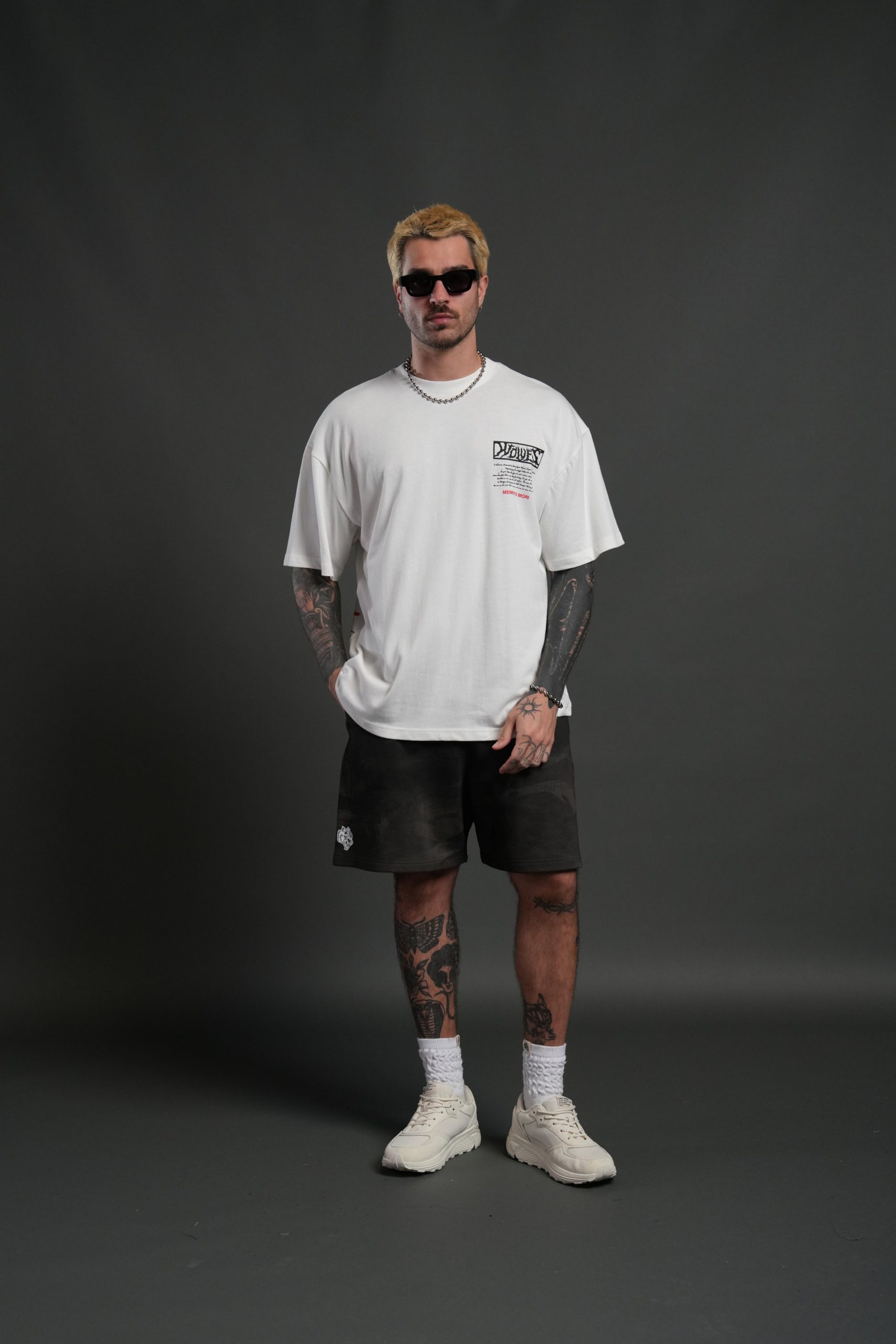Create V2 Premium Oversized Tee in Cream - Image 5