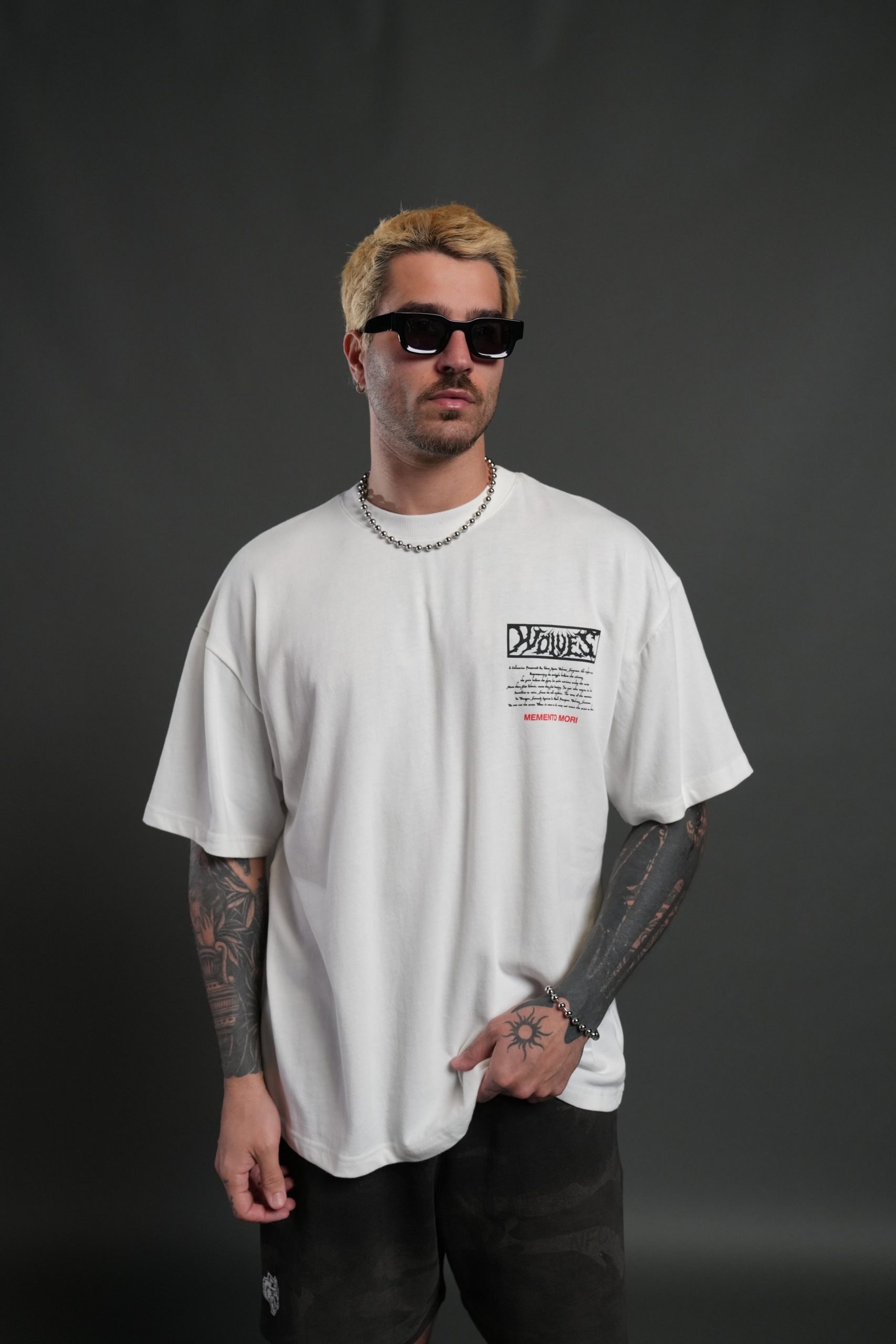 Create V2 Premium Oversized Tee in Cream - Image 2